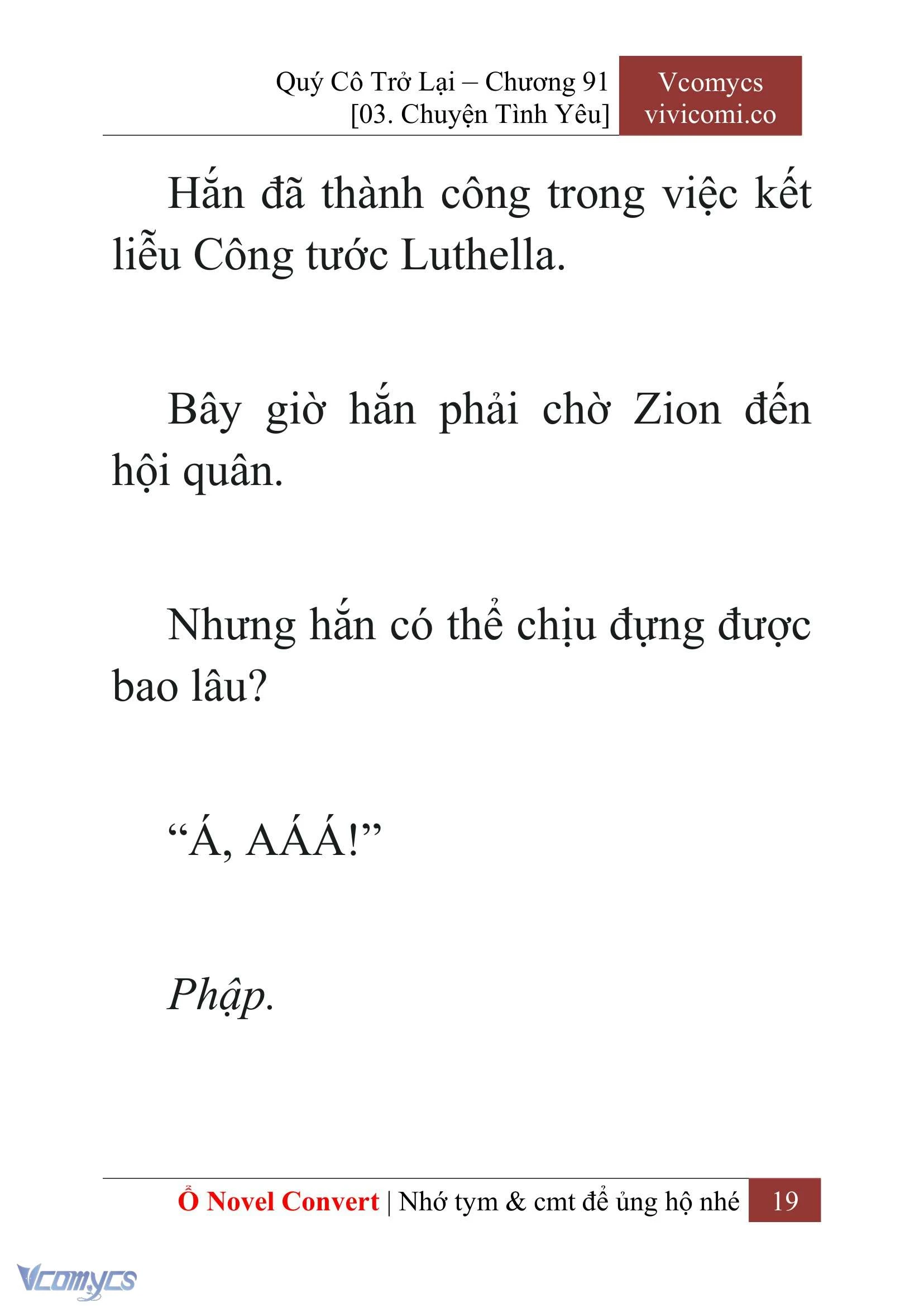[Novel] Quý Cô Trở Lại Chapter  91 - 21