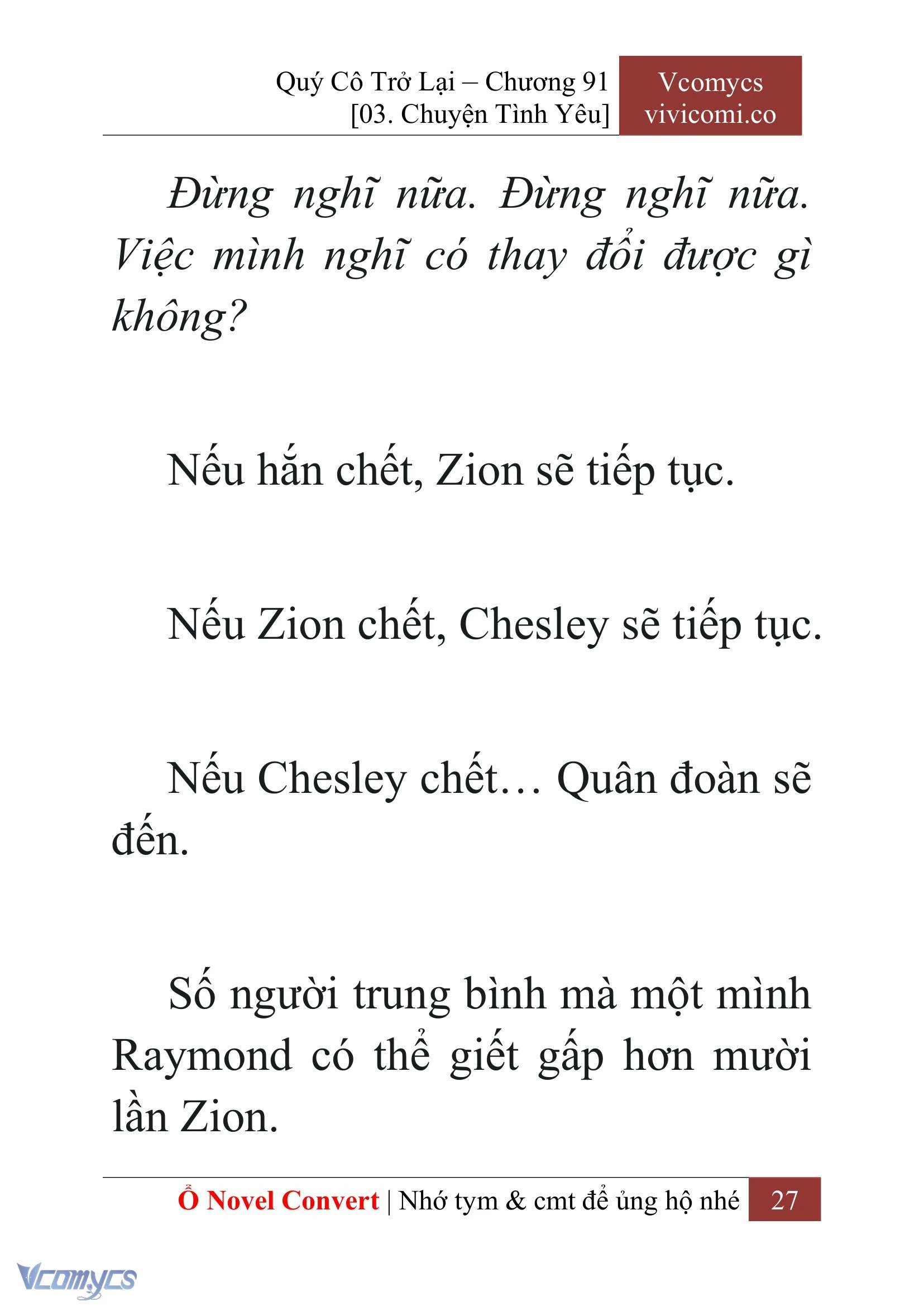 [Novel] Quý Cô Trở Lại Chapter  91 - 29