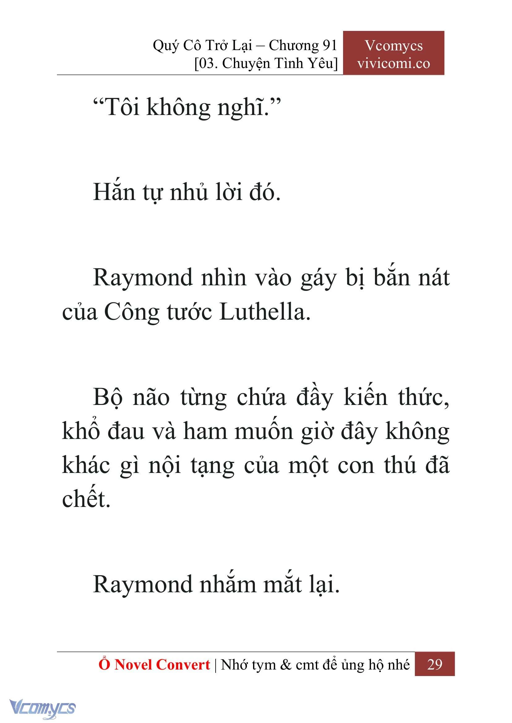 [Novel] Quý Cô Trở Lại Chapter  91 - 31