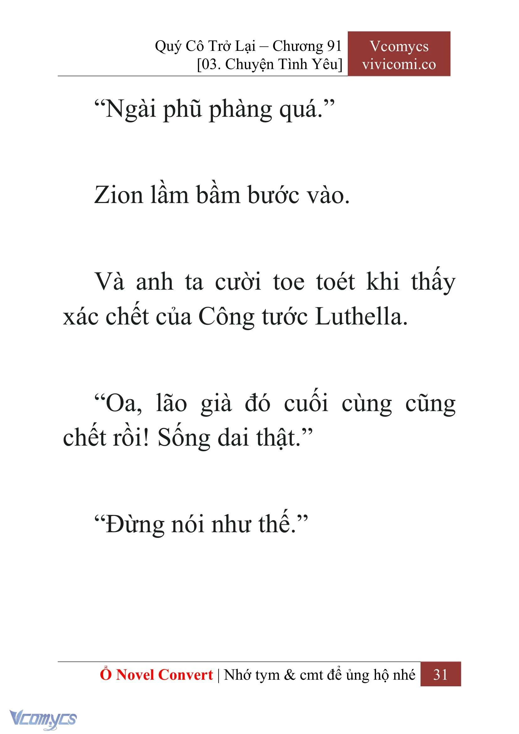 [Novel] Quý Cô Trở Lại Chapter  91 - 33