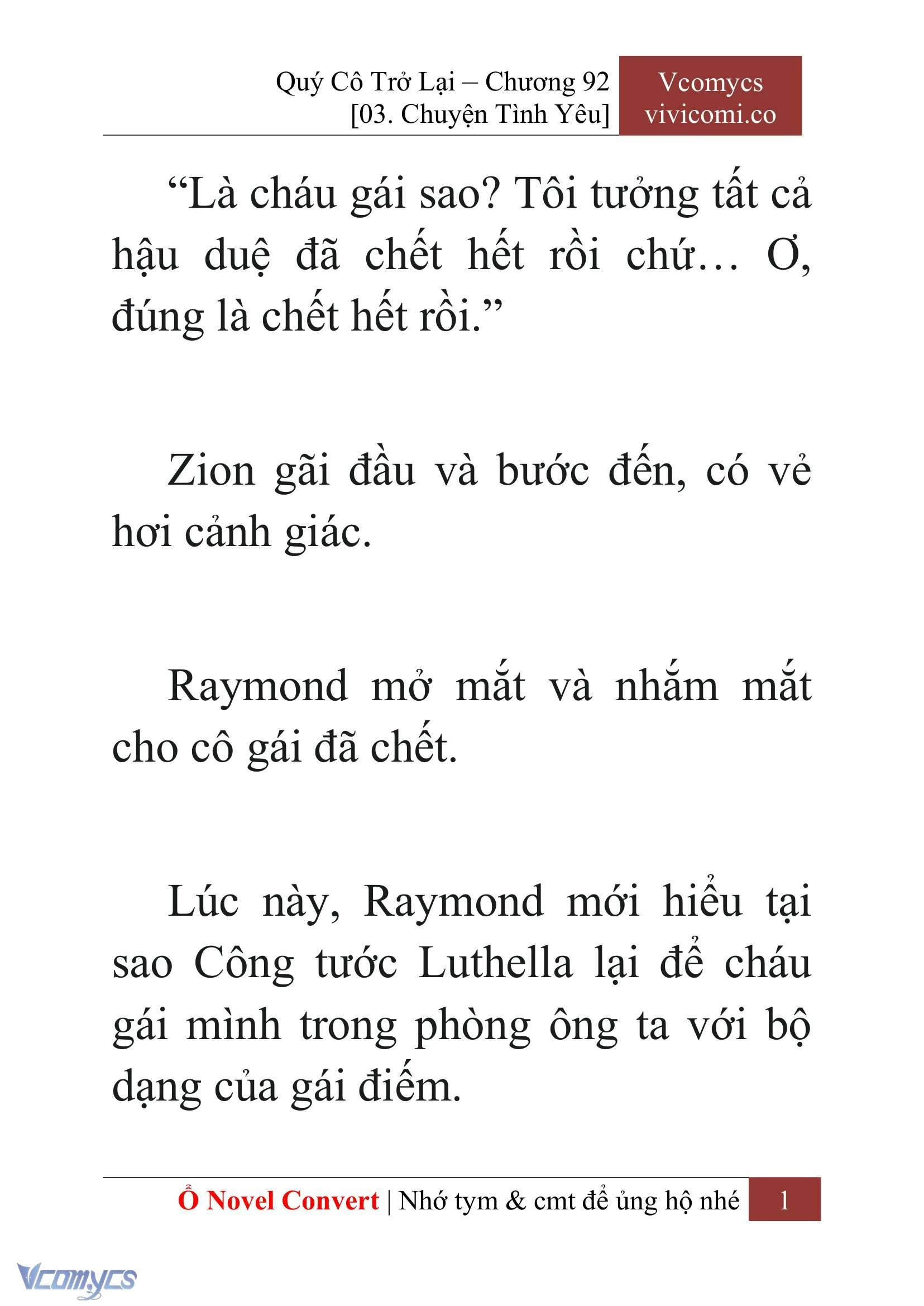 [Novel] Quý Cô Trở Lại Chapter  92 - 3