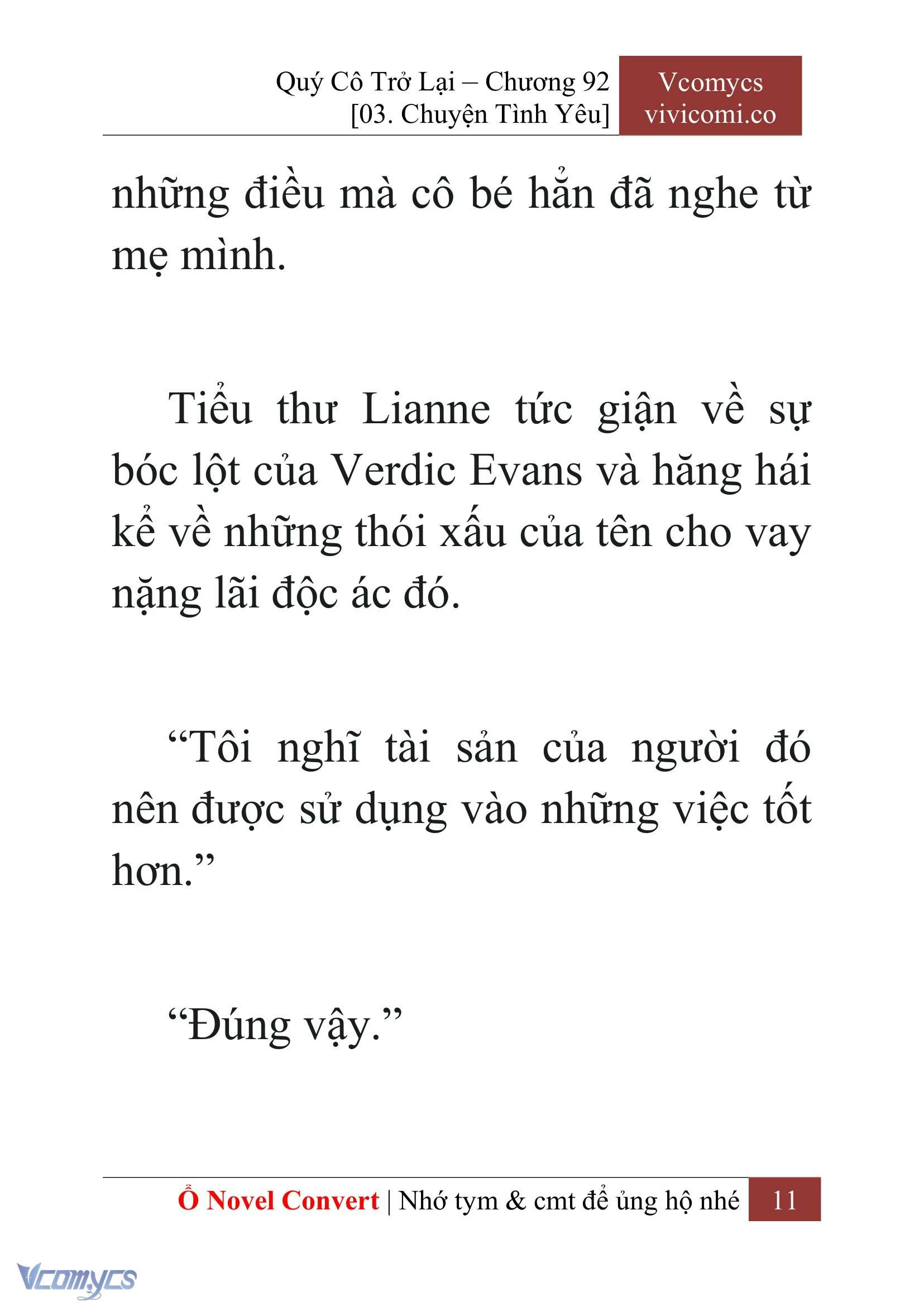 [Novel] Quý Cô Trở Lại Chapter  92 - 13