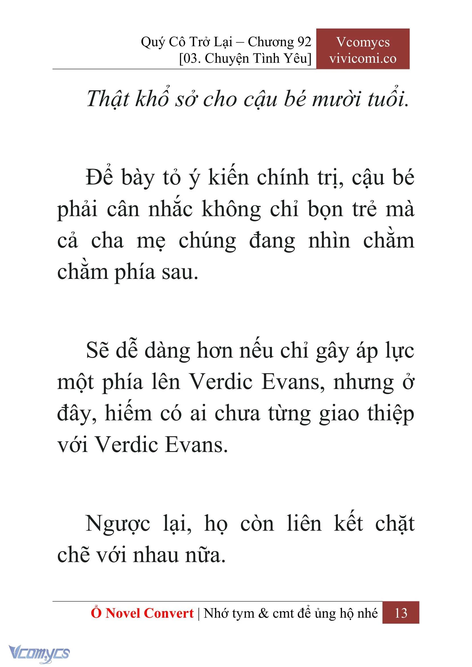 [Novel] Quý Cô Trở Lại Chapter  92 - 15