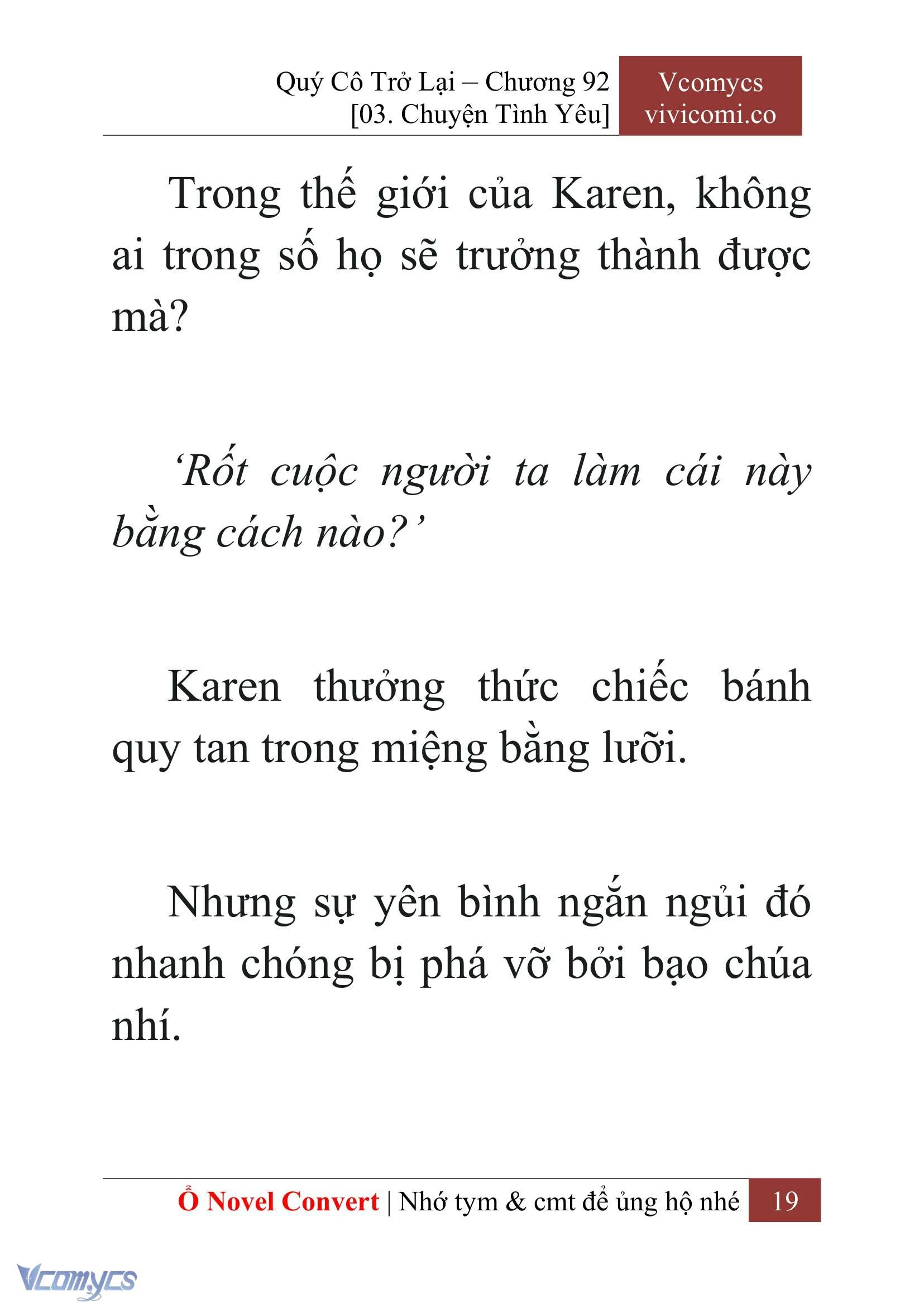 [Novel] Quý Cô Trở Lại Chapter  92 - 21