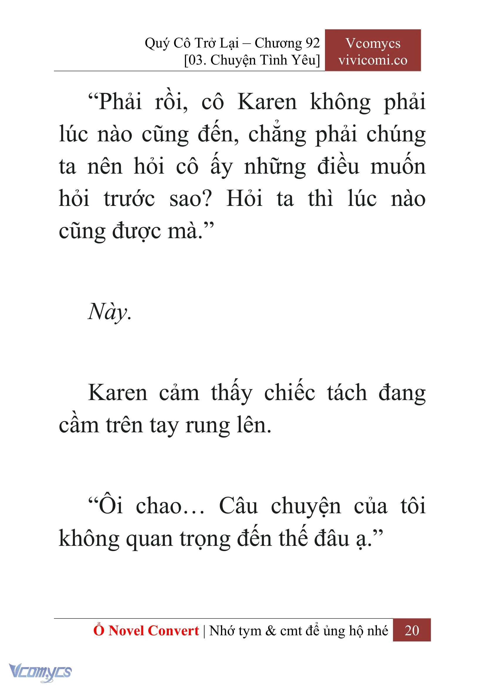 [Novel] Quý Cô Trở Lại Chapter  92 - 22