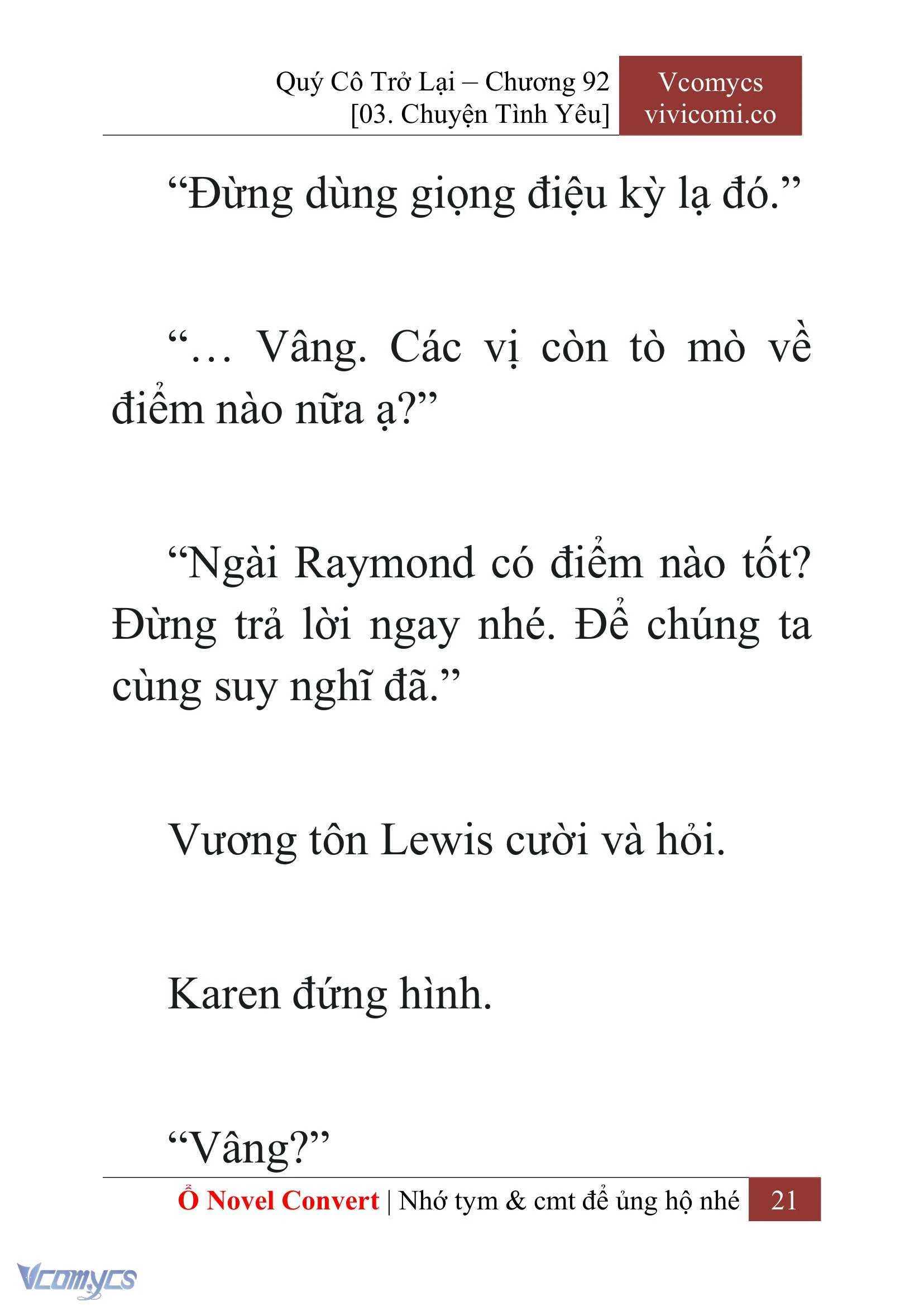 [Novel] Quý Cô Trở Lại Chapter  92 - 23