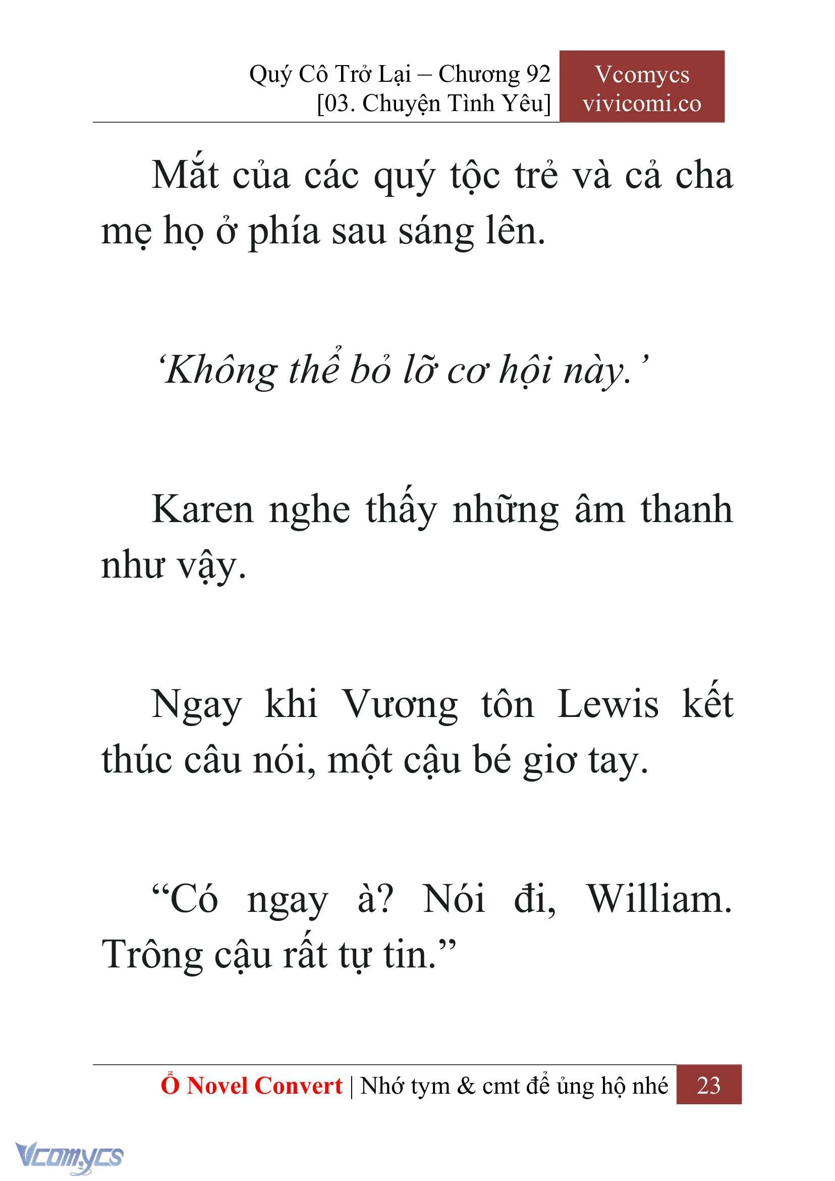 [Novel] Quý Cô Trở Lại Chapter  92 - 25