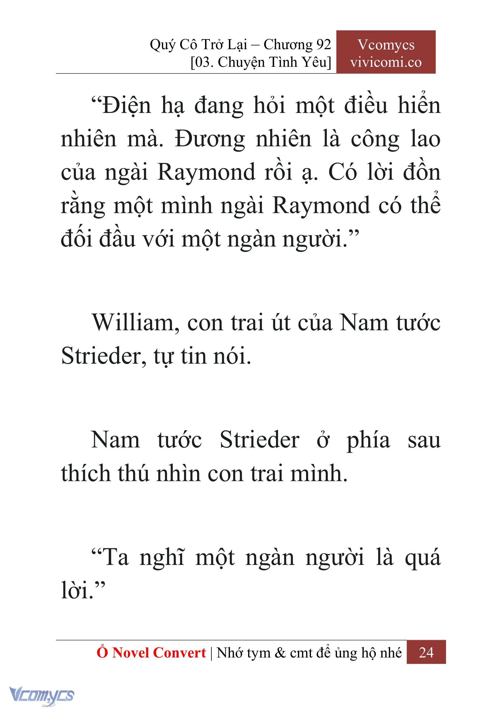 [Novel] Quý Cô Trở Lại Chapter  92 - 26