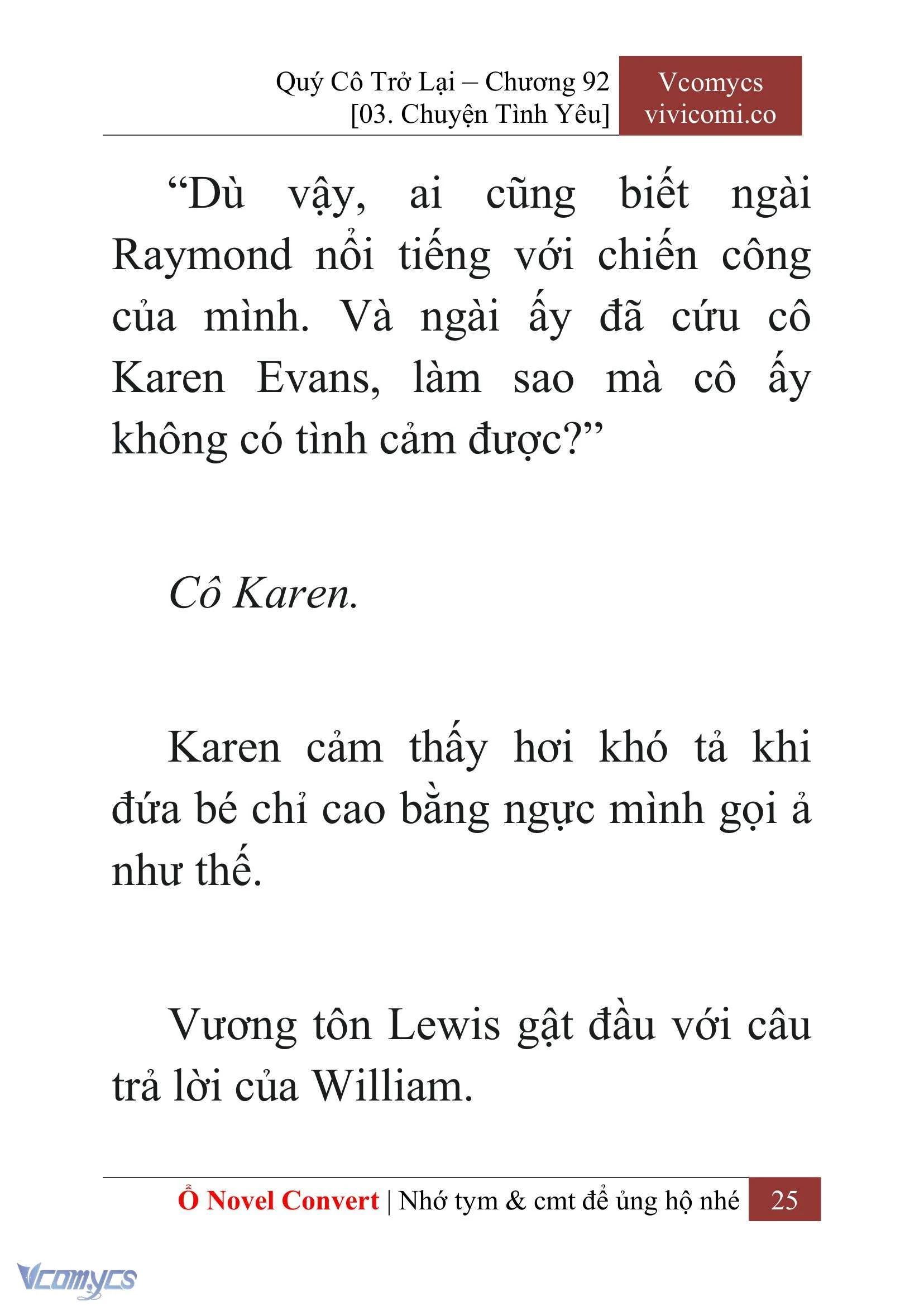 [Novel] Quý Cô Trở Lại Chapter  92 - 27