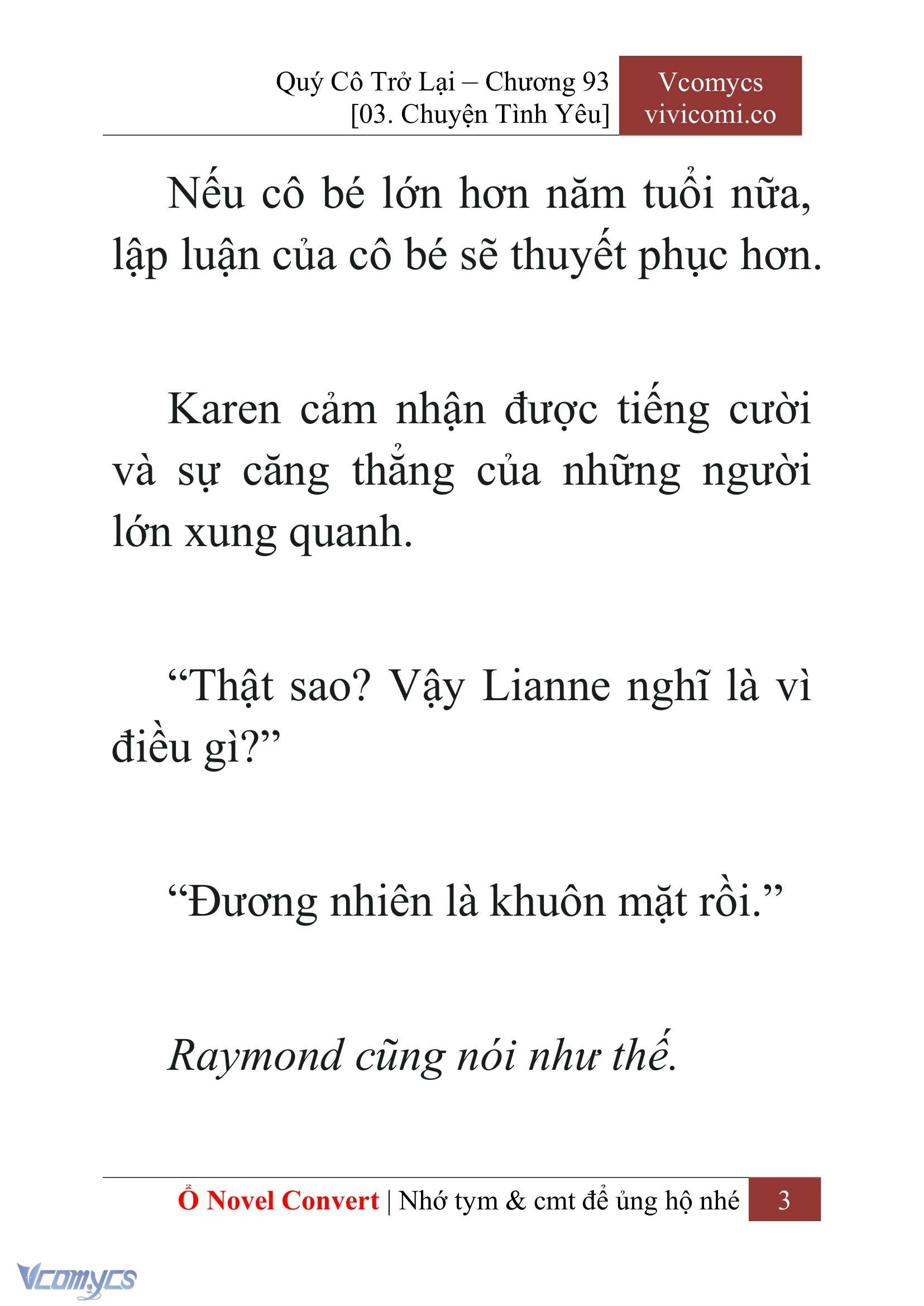 [Novel] Quý Cô Trở Lại Chapter  93 - 5