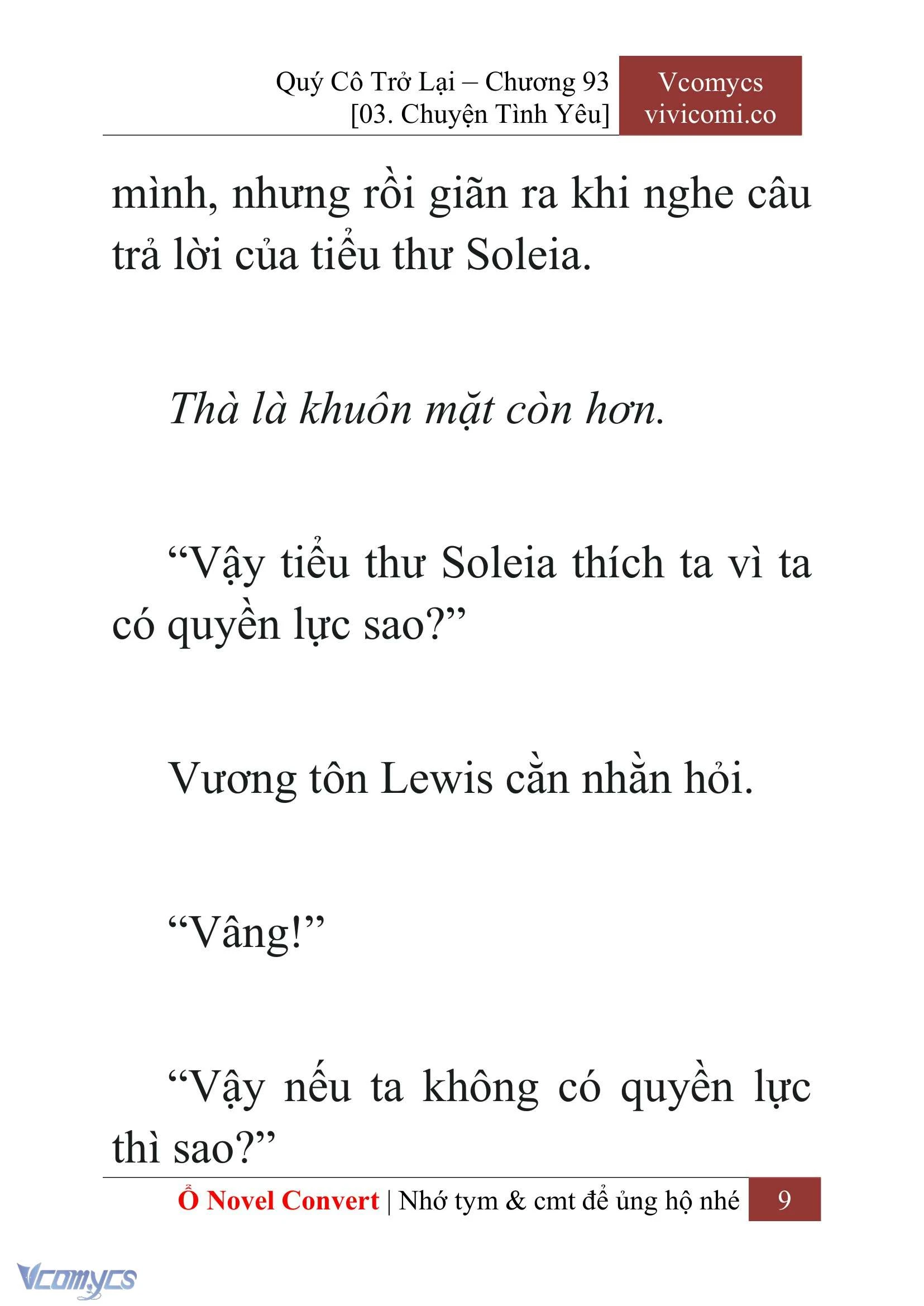 [Novel] Quý Cô Trở Lại Chapter  93 - 11