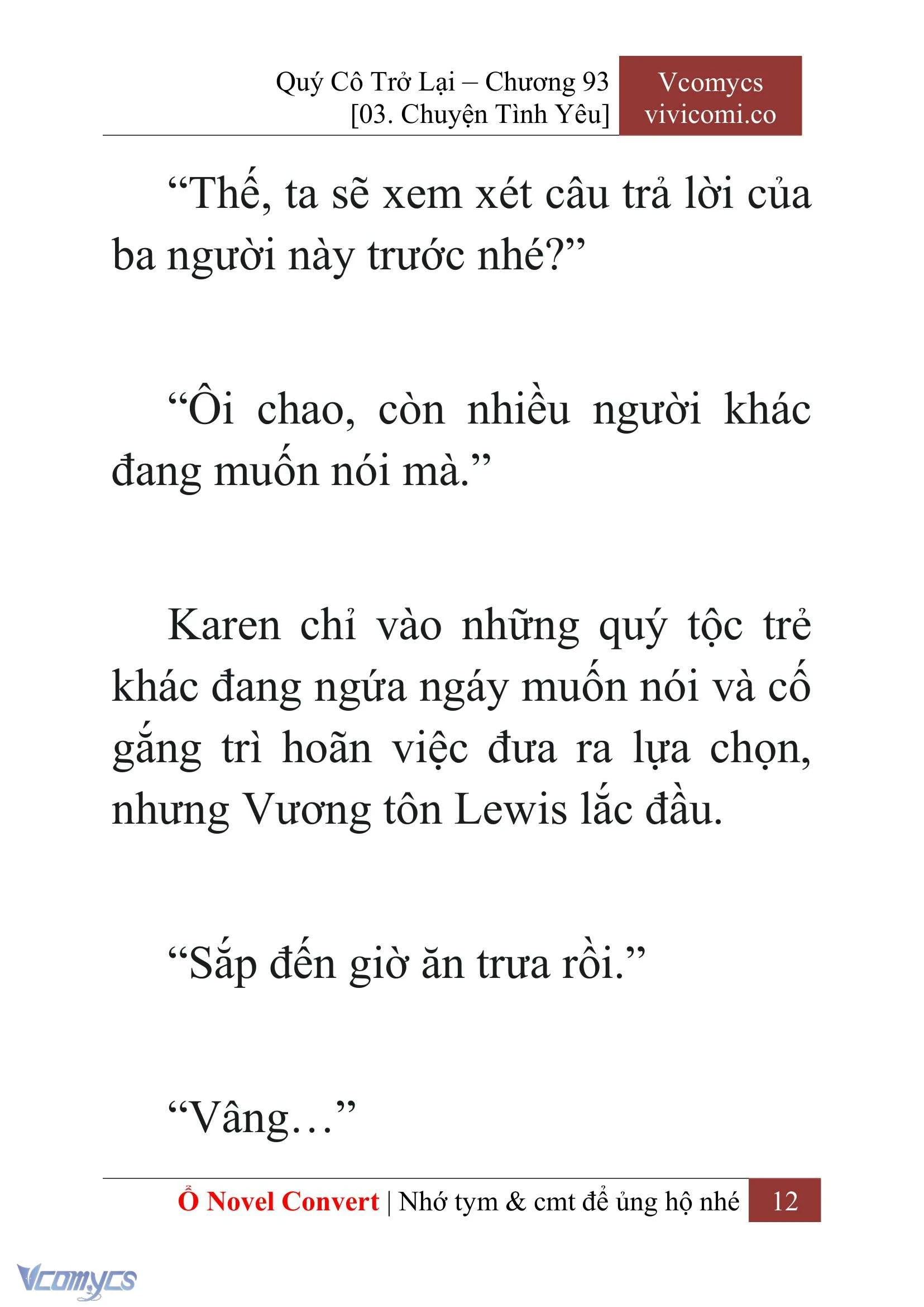 [Novel] Quý Cô Trở Lại Chapter  93 - 14