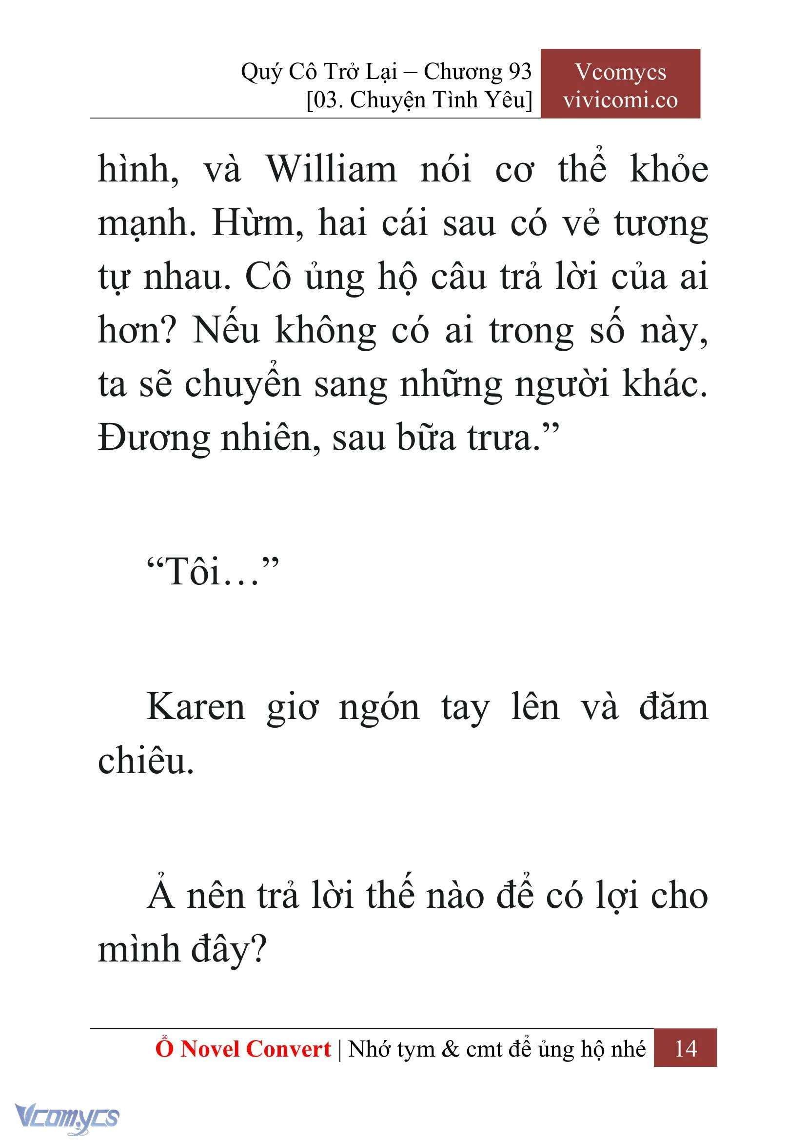 [Novel] Quý Cô Trở Lại Chapter  93 - 16