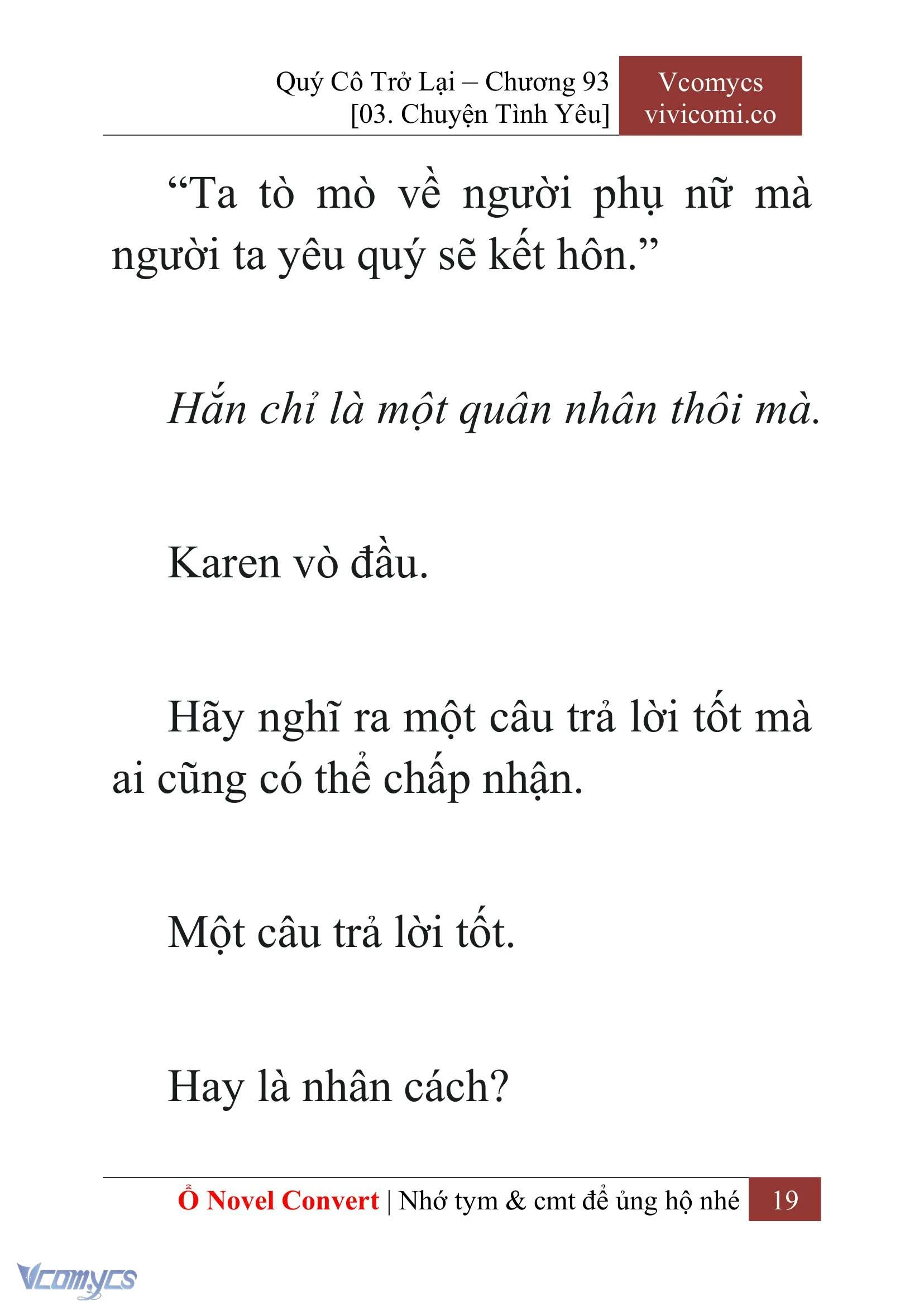 [Novel] Quý Cô Trở Lại Chapter  93 - 21