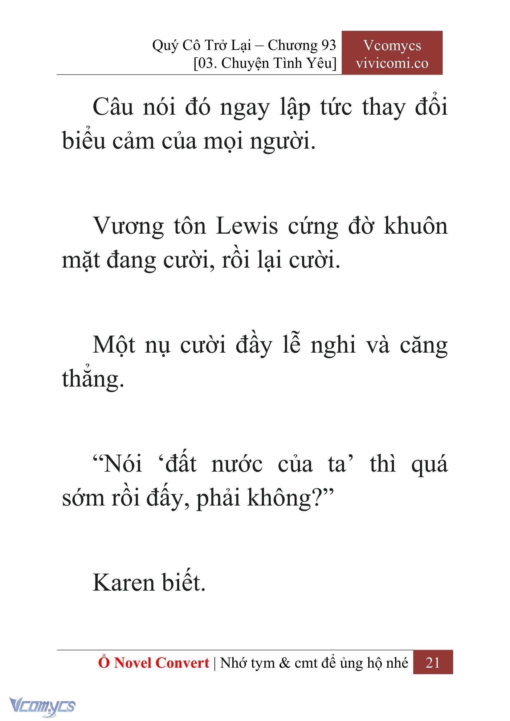 [Novel] Quý Cô Trở Lại Chapter  93 - 23