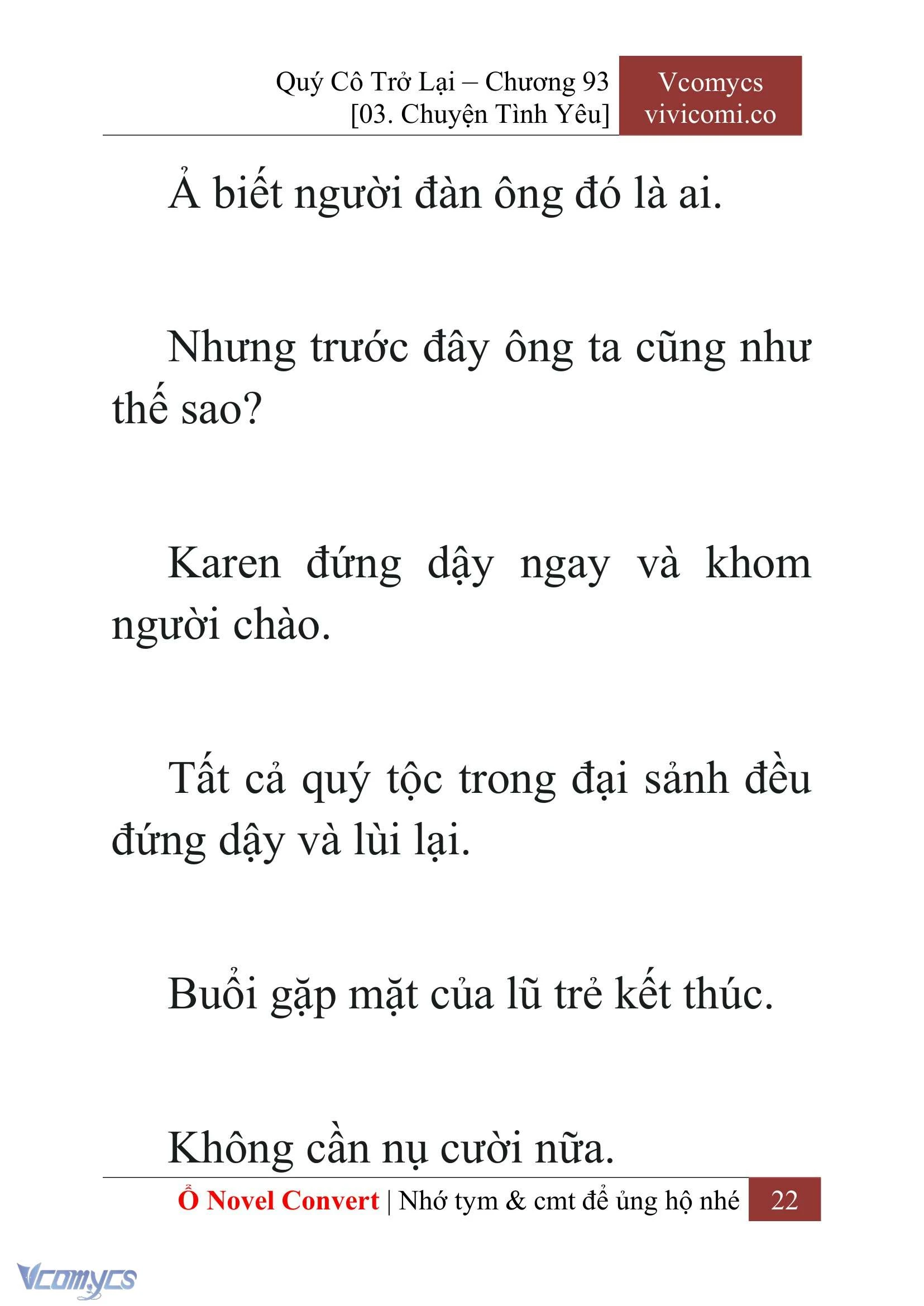 [Novel] Quý Cô Trở Lại Chapter  93 - 24