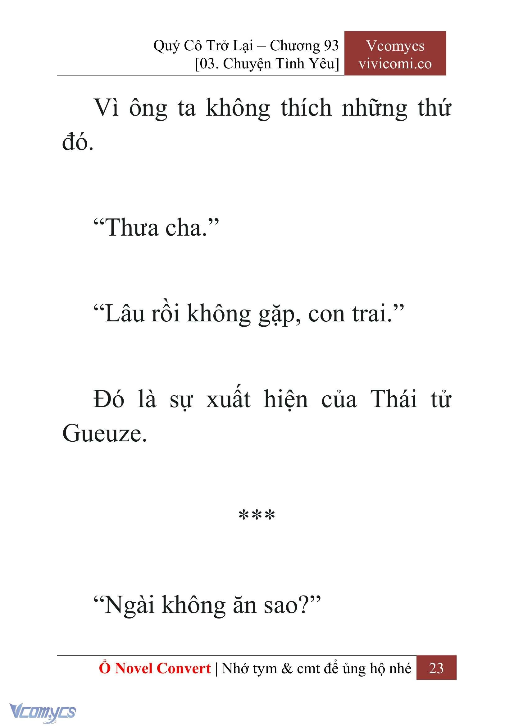 [Novel] Quý Cô Trở Lại Chapter  93 - 25