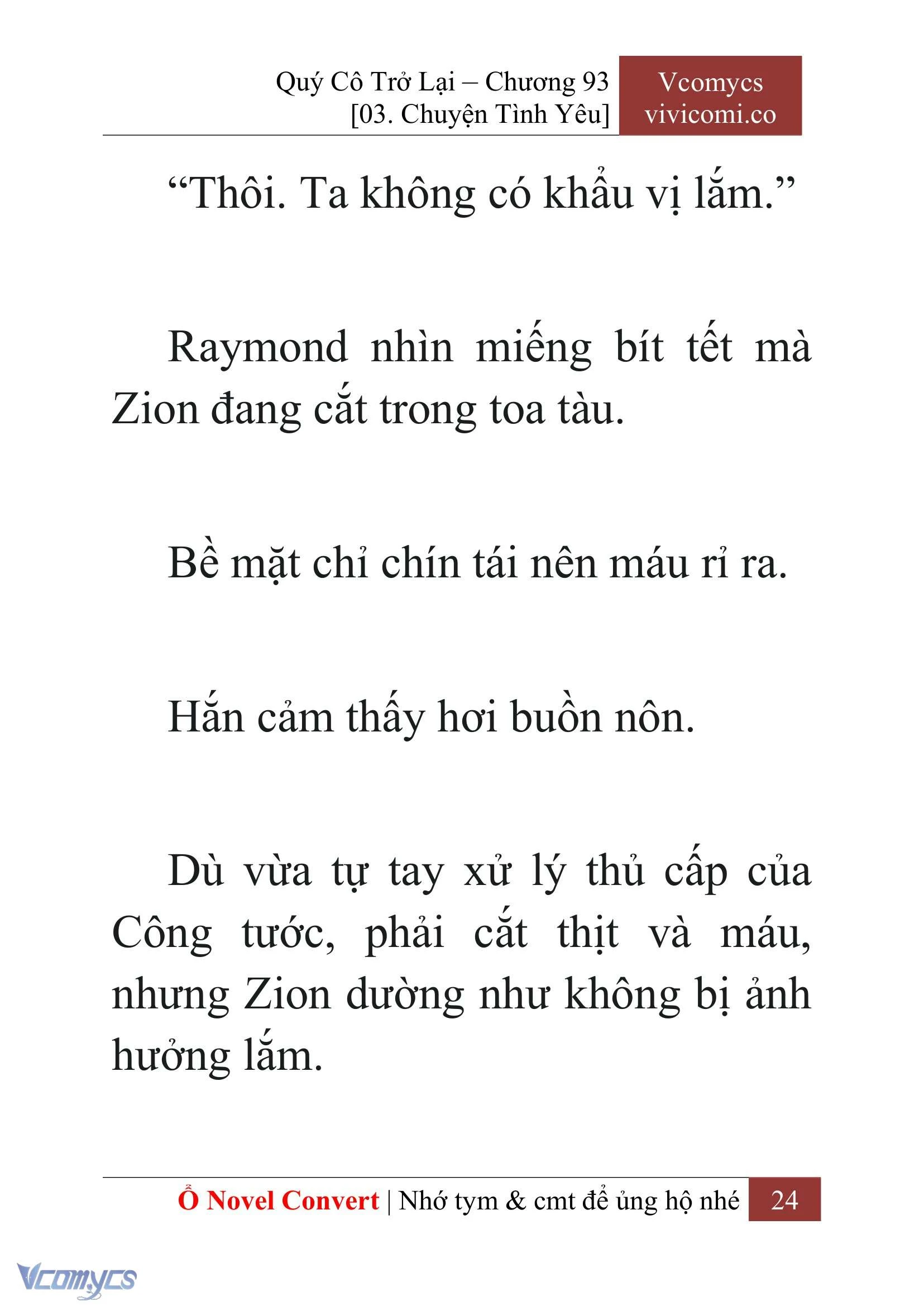 [Novel] Quý Cô Trở Lại Chapter  93 - 26