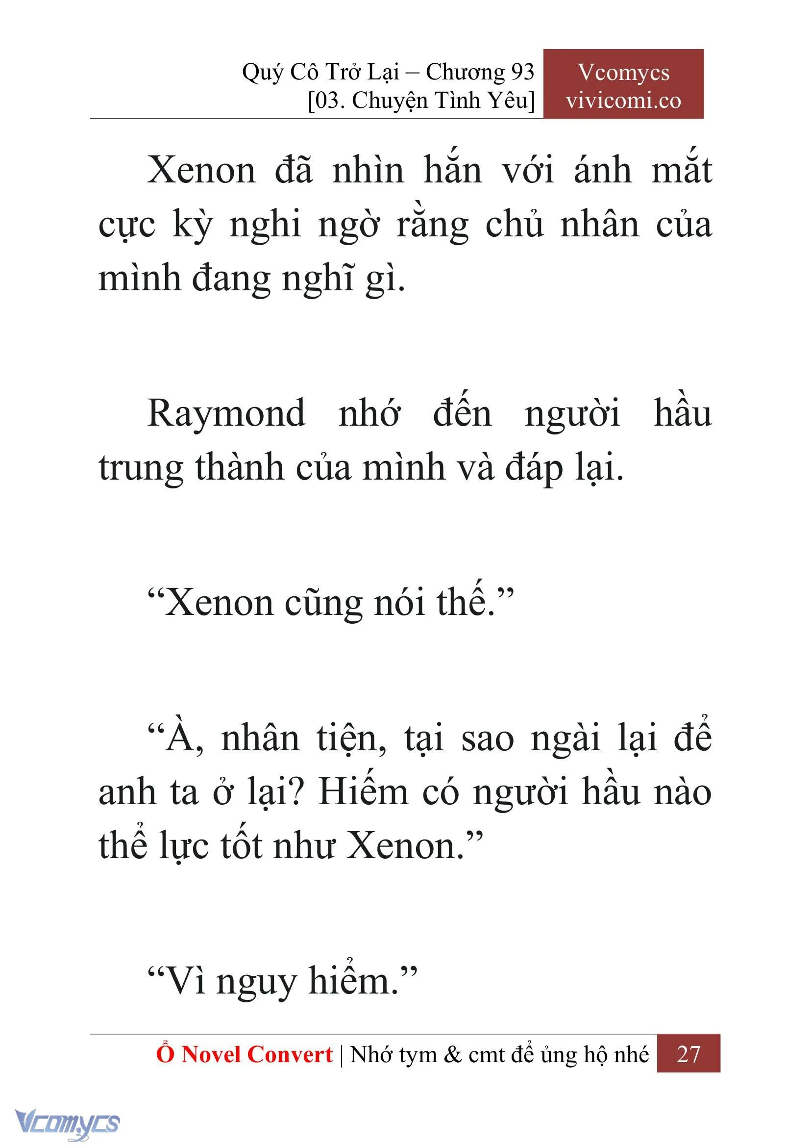 [Novel] Quý Cô Trở Lại Chapter  93 - 29