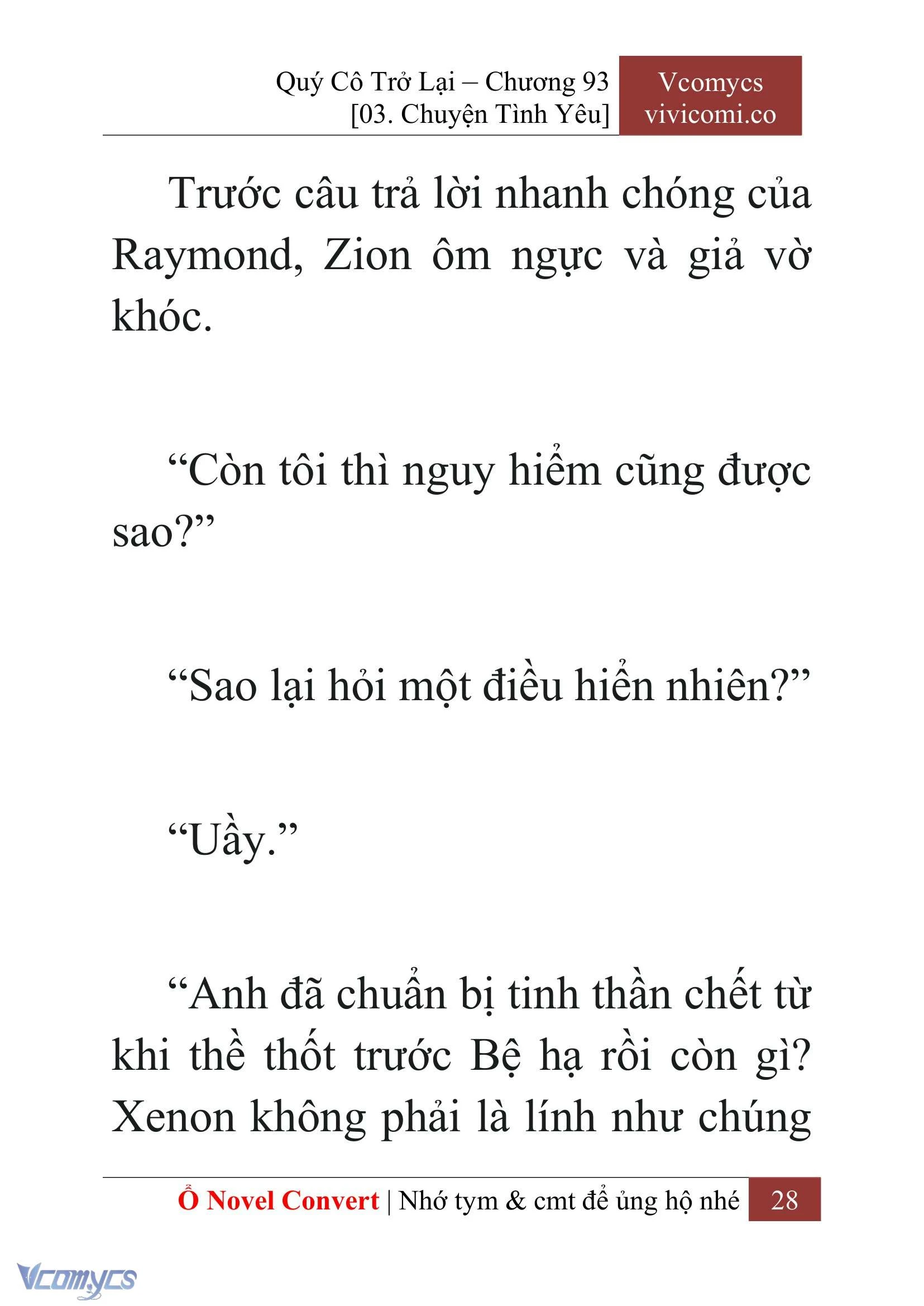 [Novel] Quý Cô Trở Lại Chapter  93 - 30