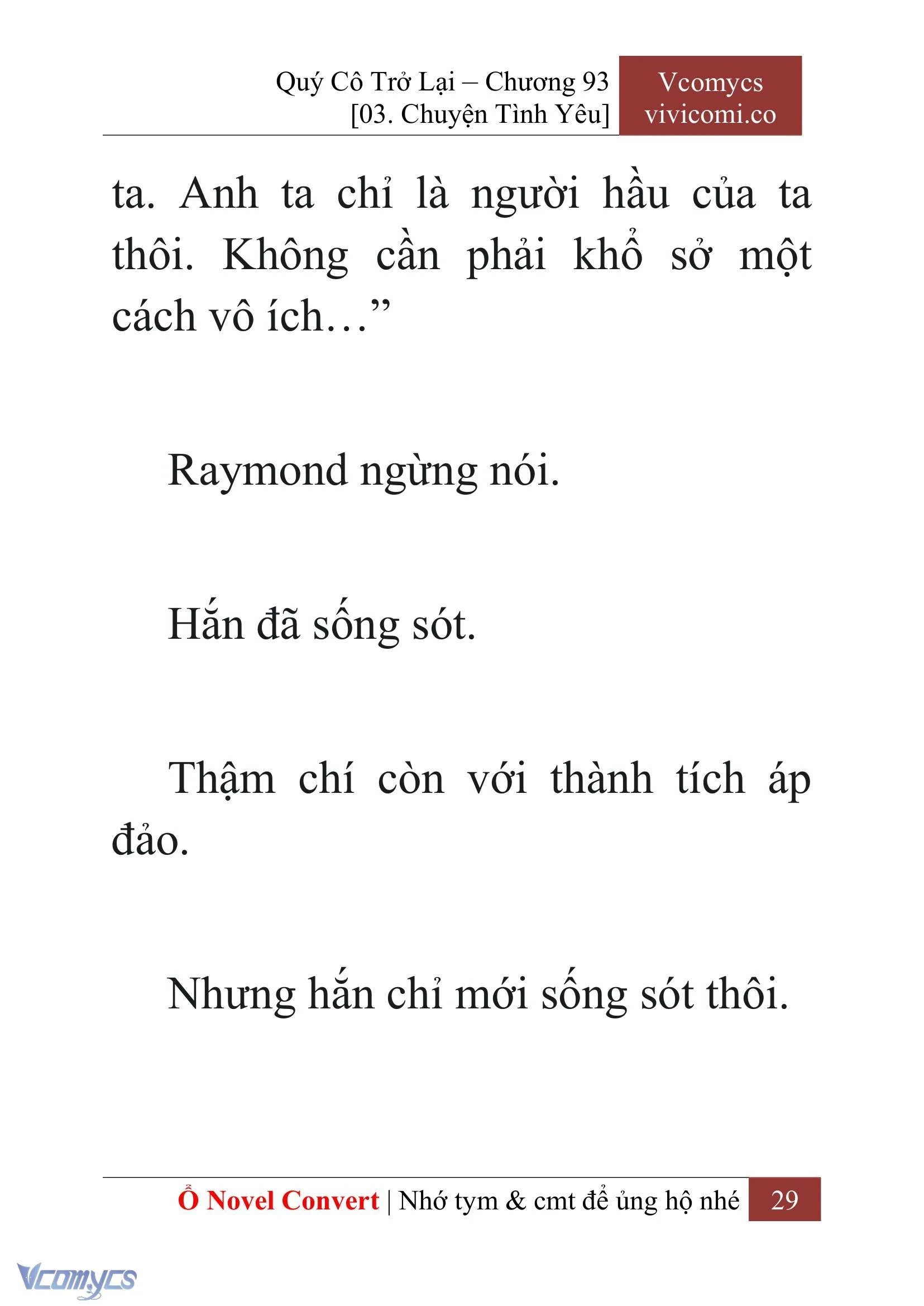 [Novel] Quý Cô Trở Lại Chapter  93 - 31