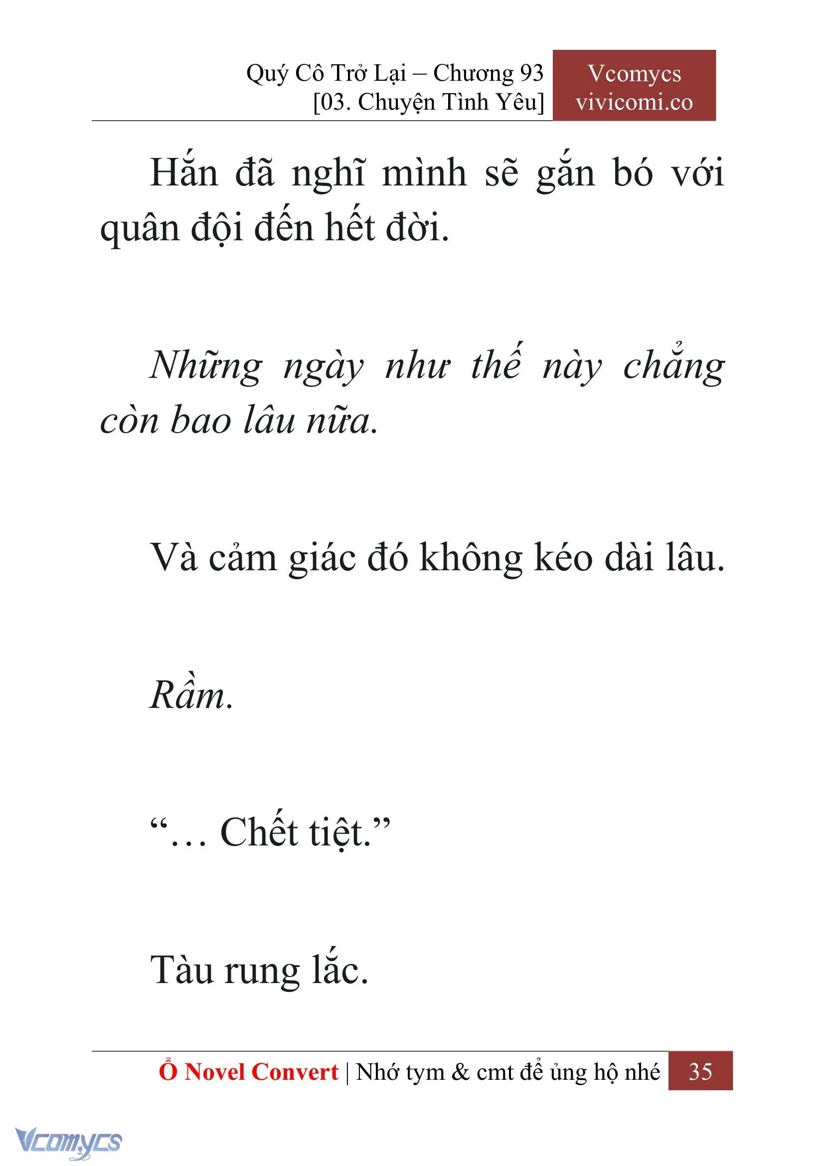 [Novel] Quý Cô Trở Lại Chapter  93 - 37