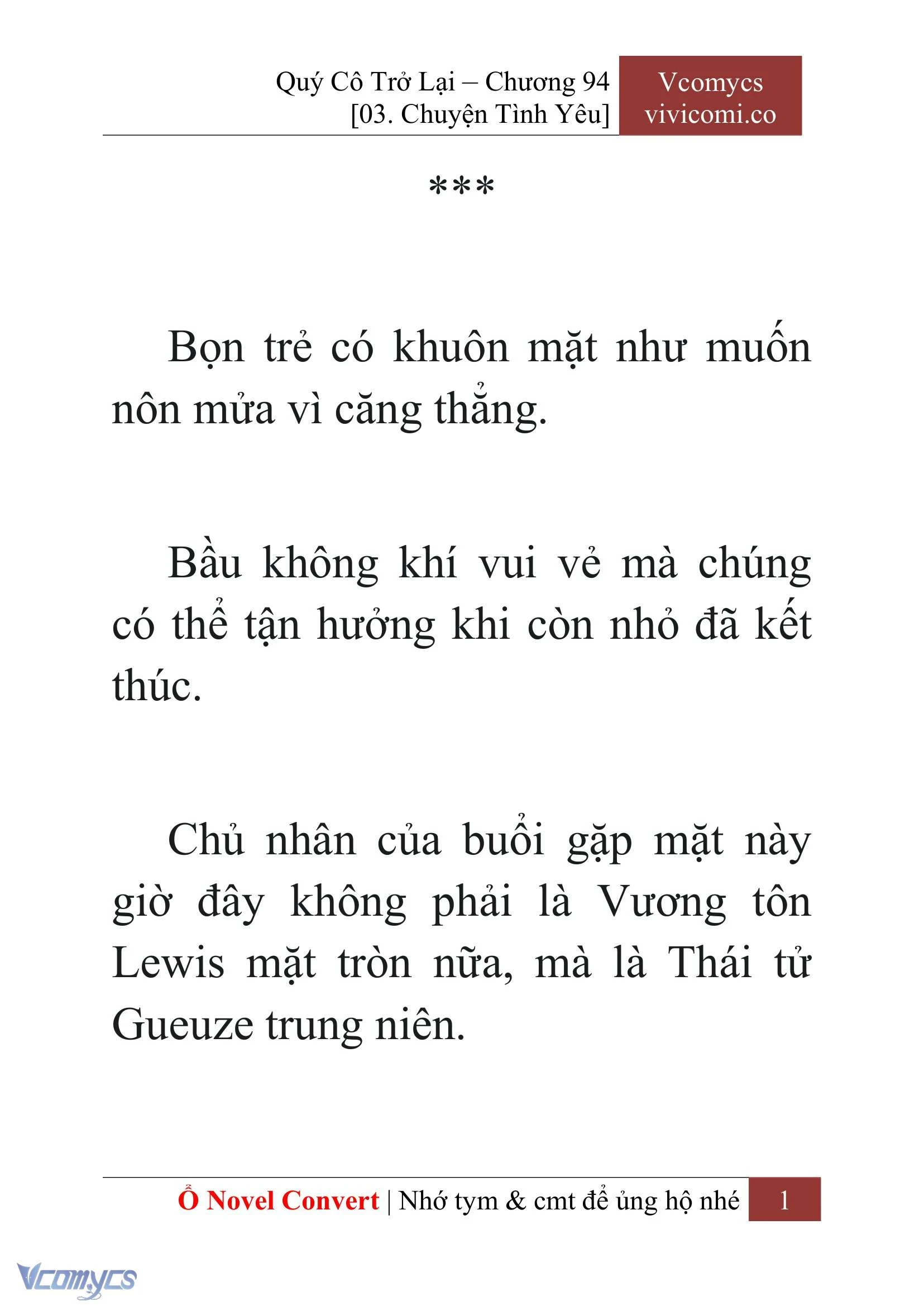 [Novel] Quý Cô Trở Lại Chapter  94 - 3
