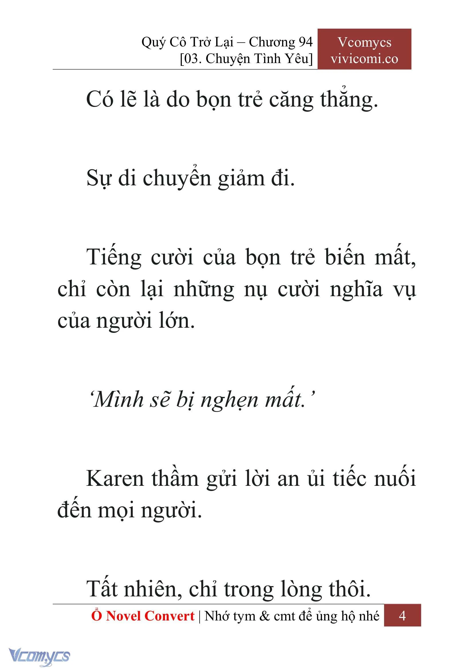 [Novel] Quý Cô Trở Lại Chapter  94 - 6