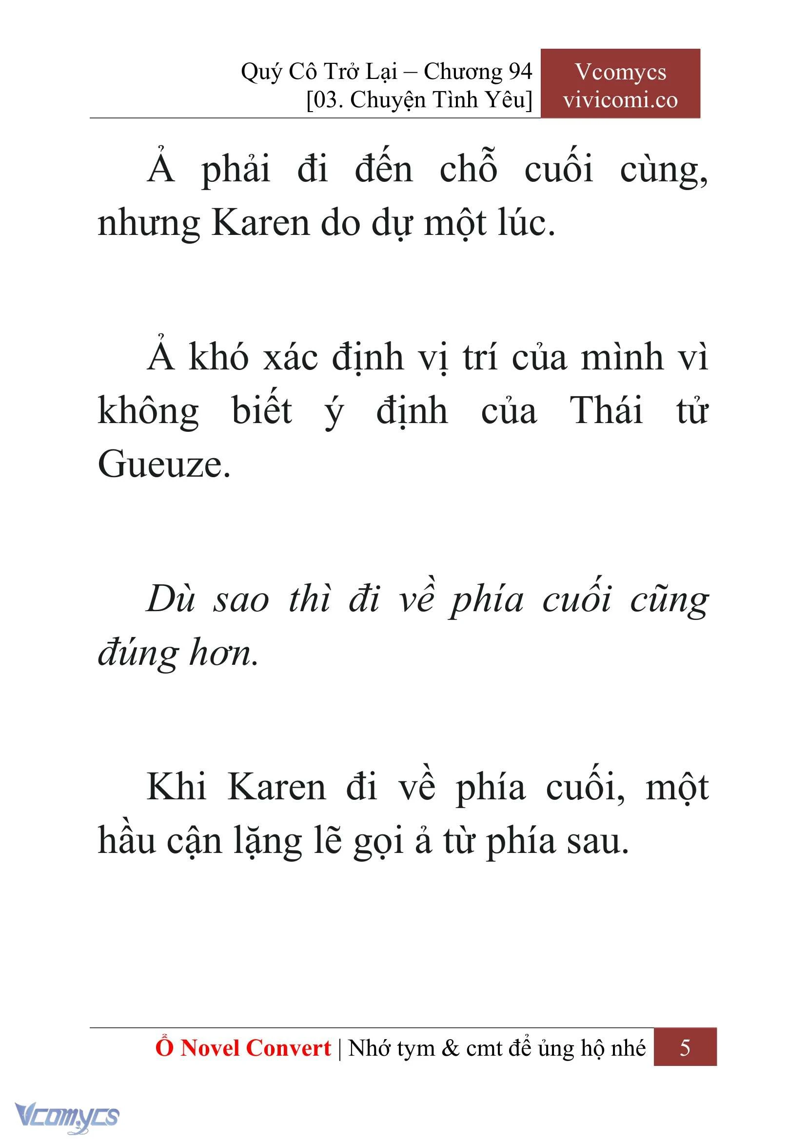 [Novel] Quý Cô Trở Lại Chapter  94 - 7