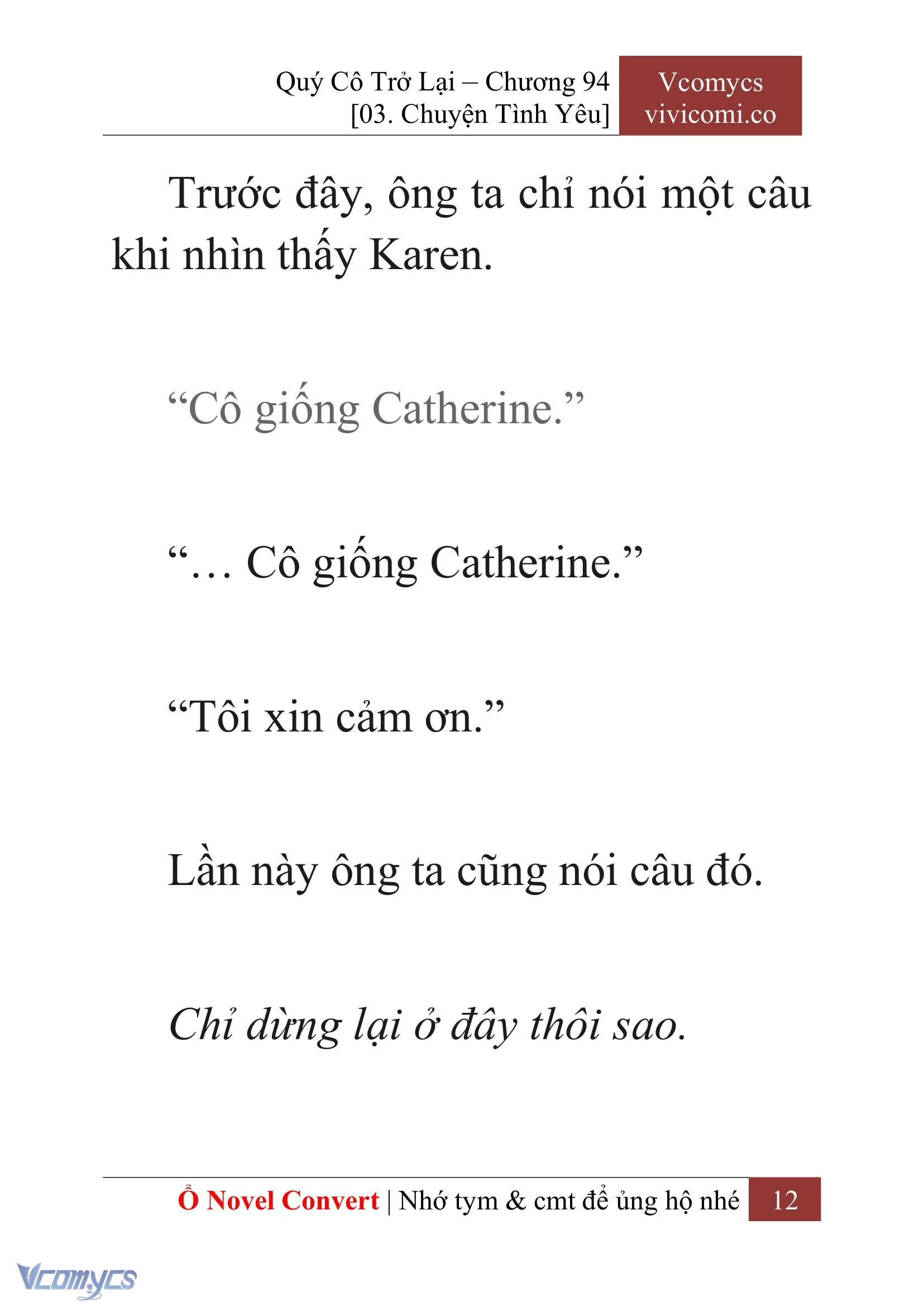 [Novel] Quý Cô Trở Lại Chapter  94 - 14