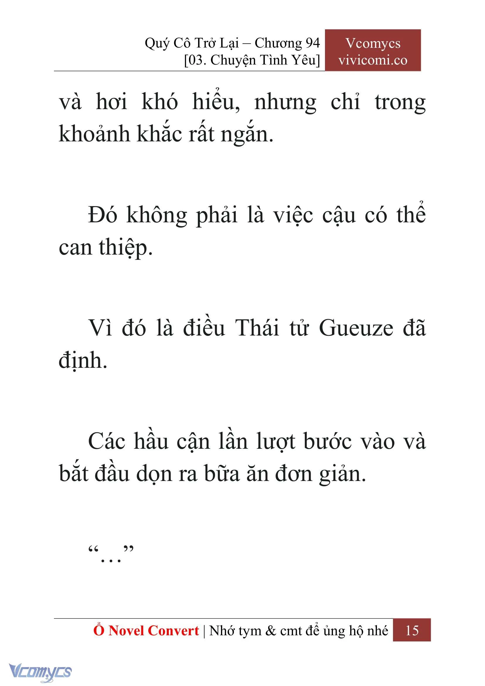[Novel] Quý Cô Trở Lại Chapter  94 - 17