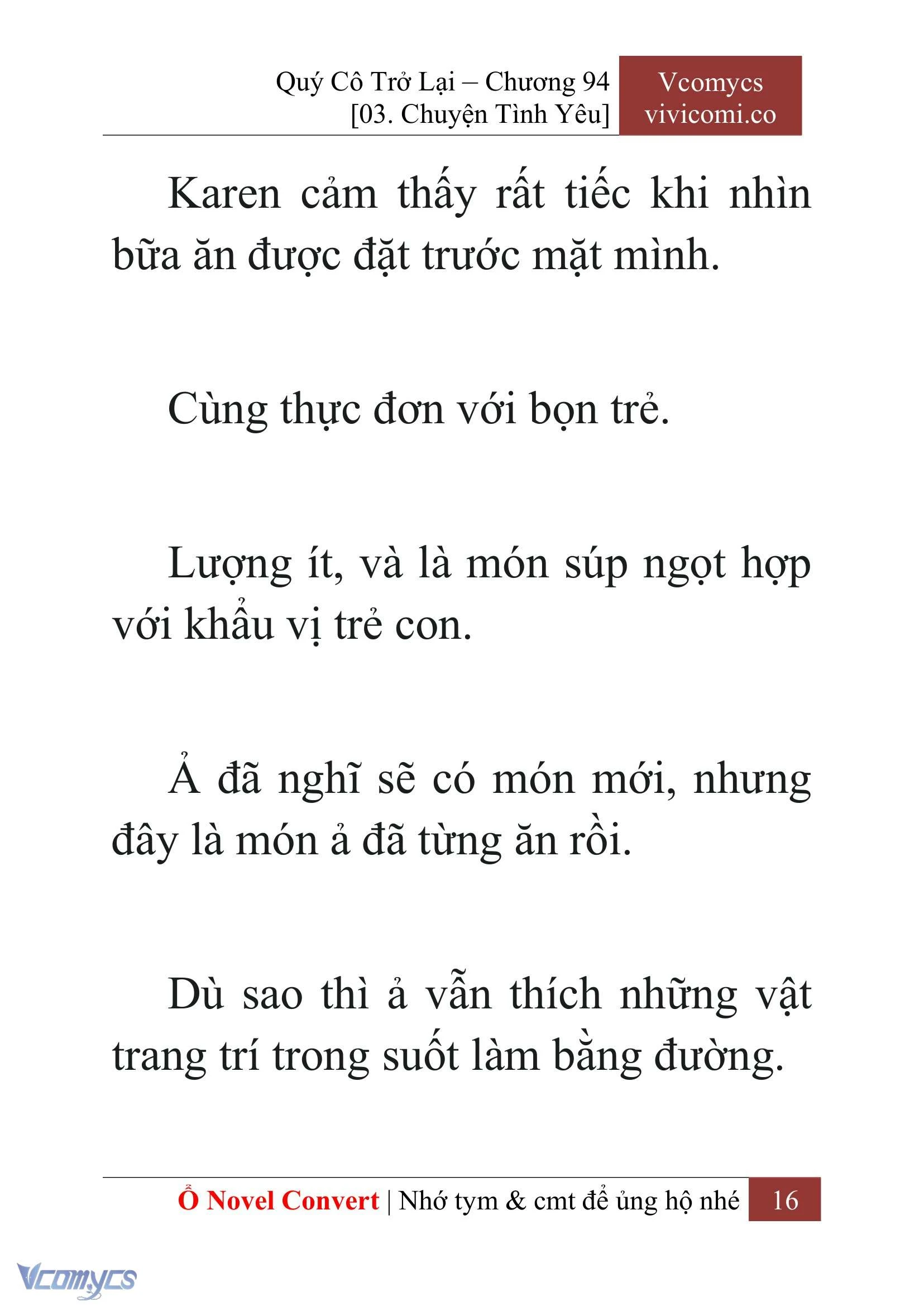 [Novel] Quý Cô Trở Lại Chapter  94 - 18