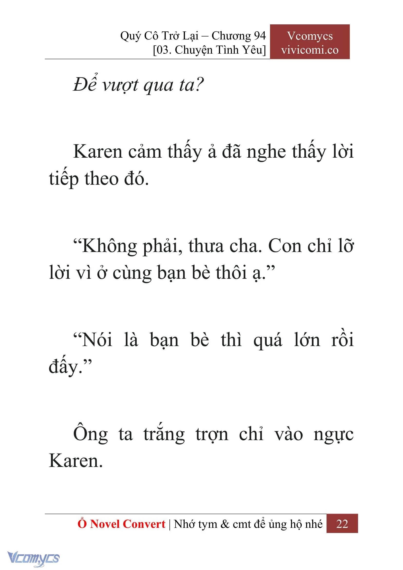 [Novel] Quý Cô Trở Lại Chapter  94 - 24