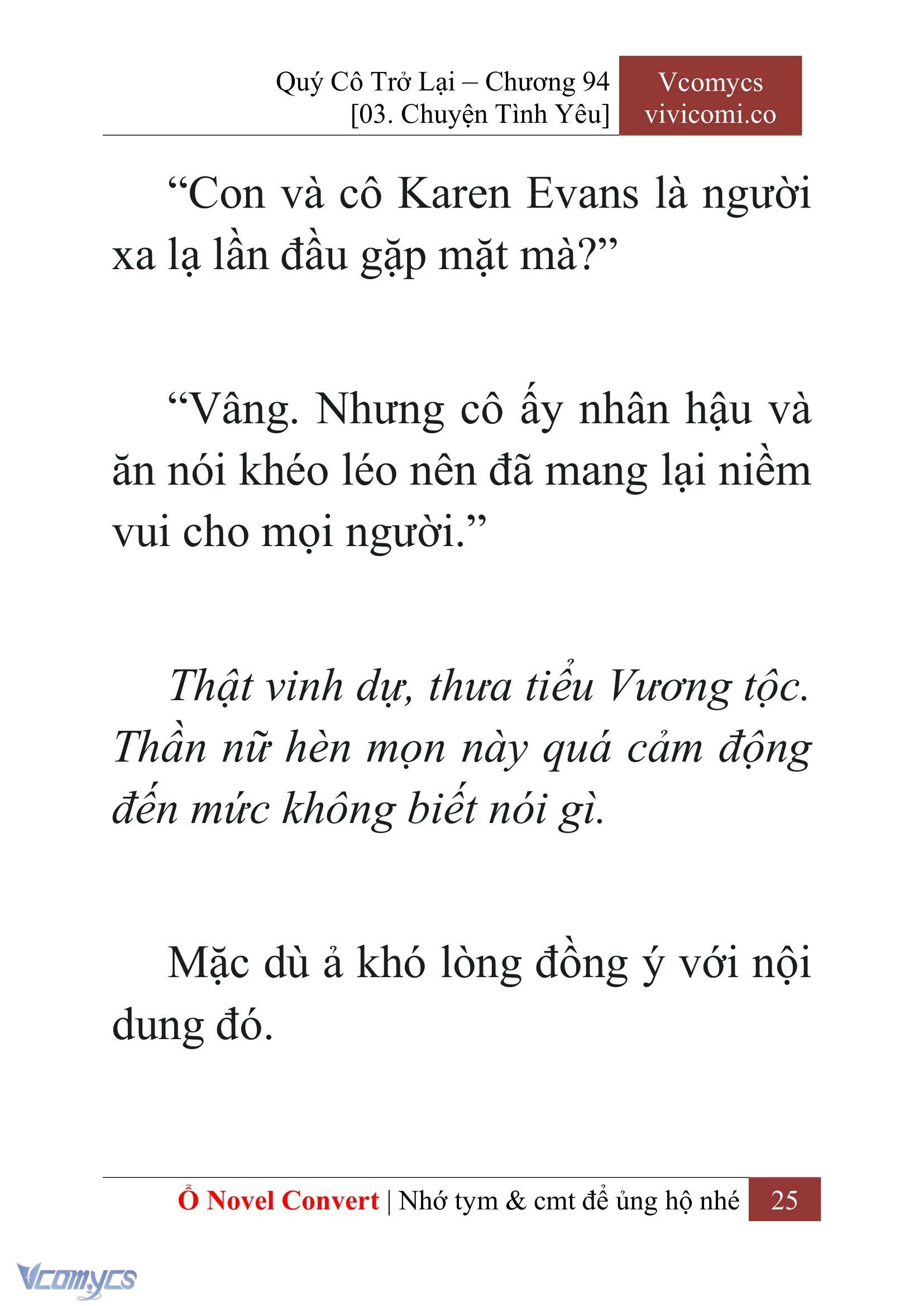 [Novel] Quý Cô Trở Lại Chapter  94 - 27