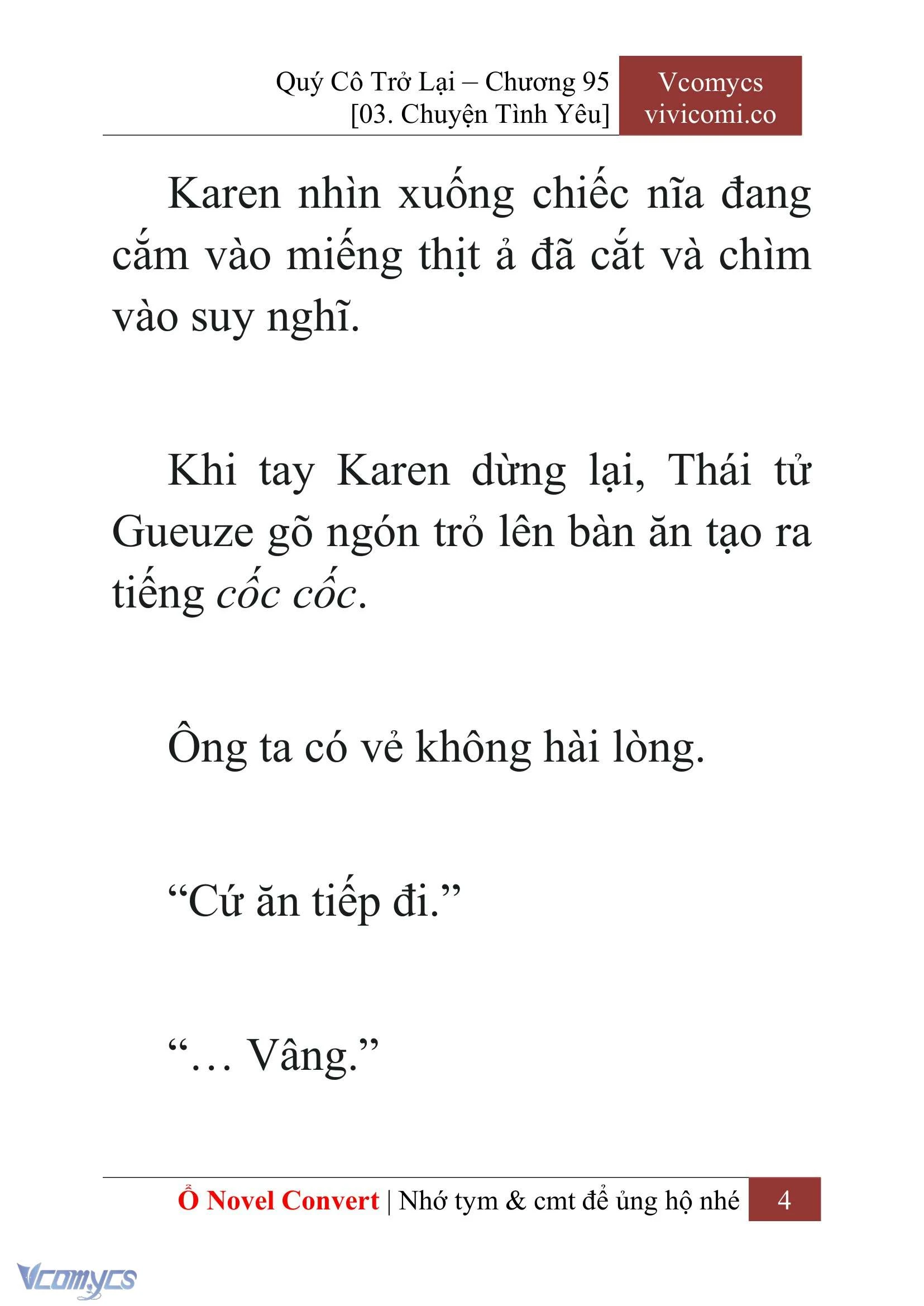 [Novel] Quý Cô Trở Lại Chapter  95 - 6