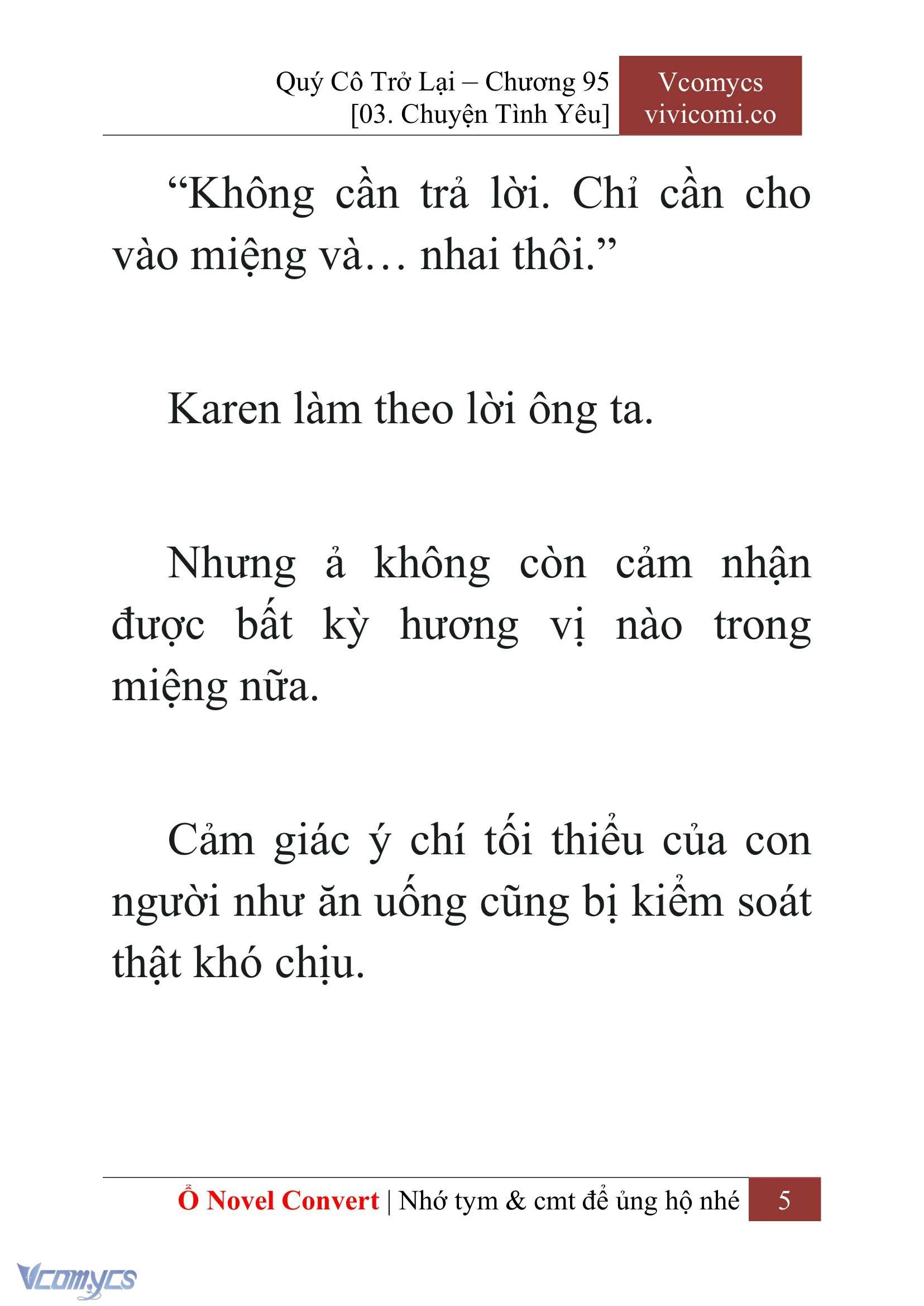 [Novel] Quý Cô Trở Lại Chapter  95 - 7