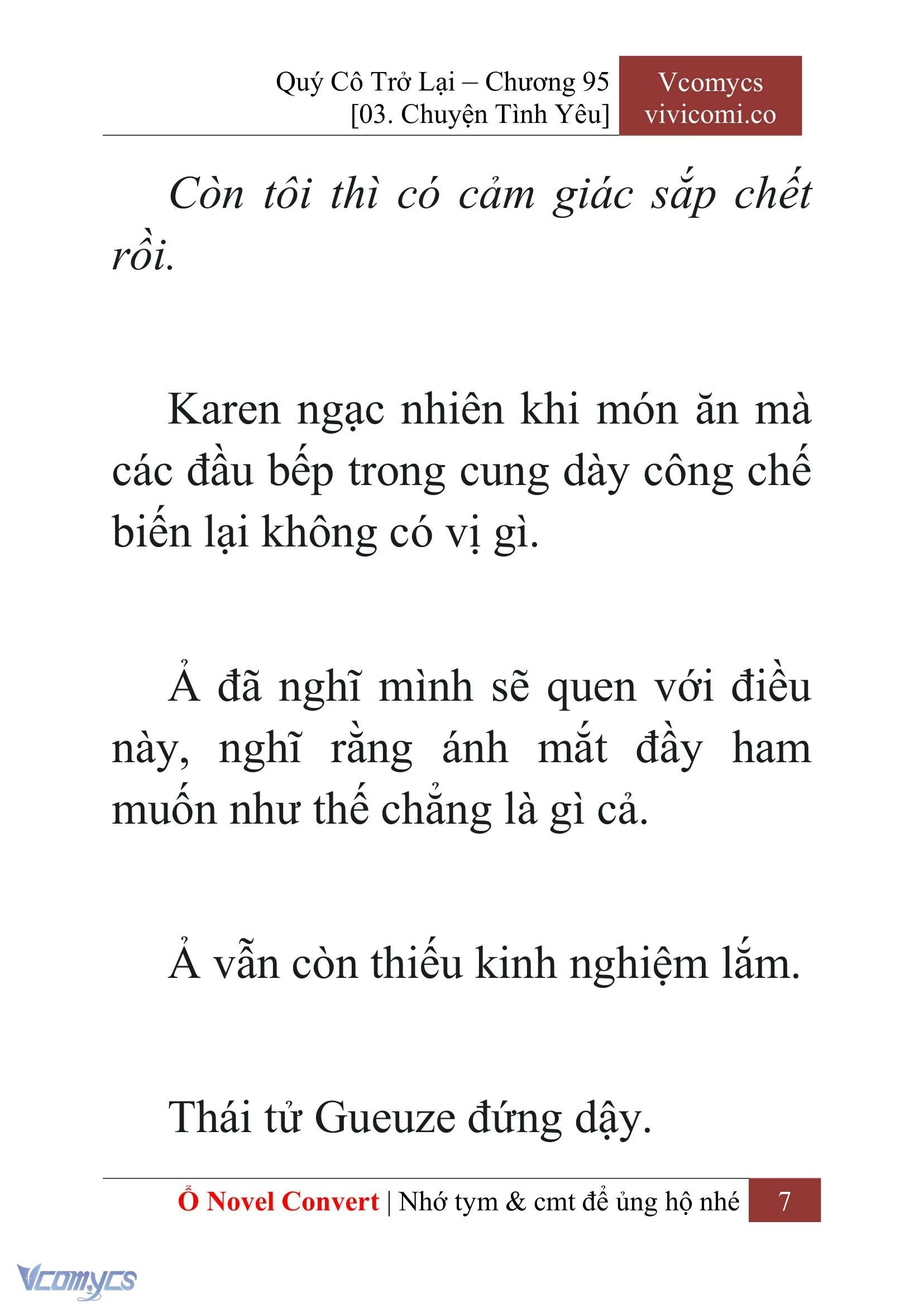 [Novel] Quý Cô Trở Lại Chapter  95 - 9