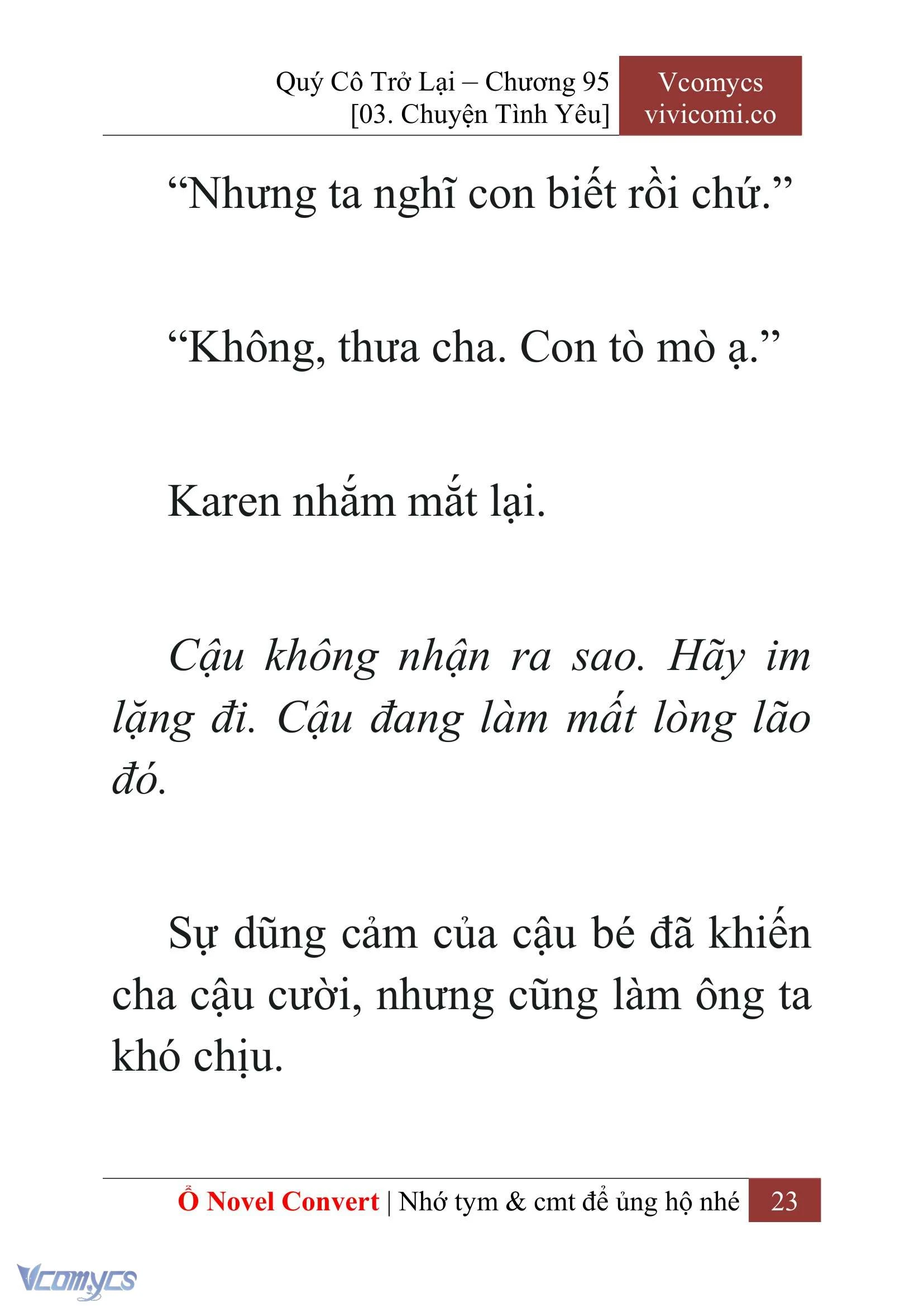 [Novel] Quý Cô Trở Lại Chapter  95 - 25