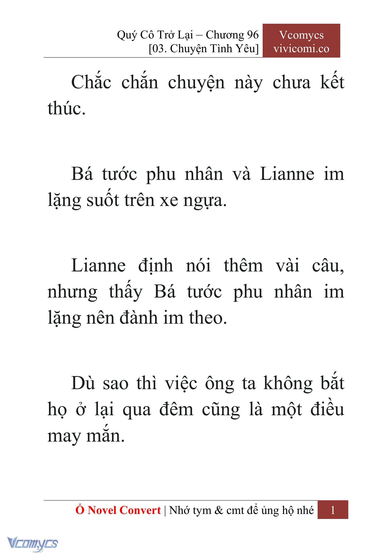 [Novel] Quý Cô Trở Lại Chapter  96 - 3