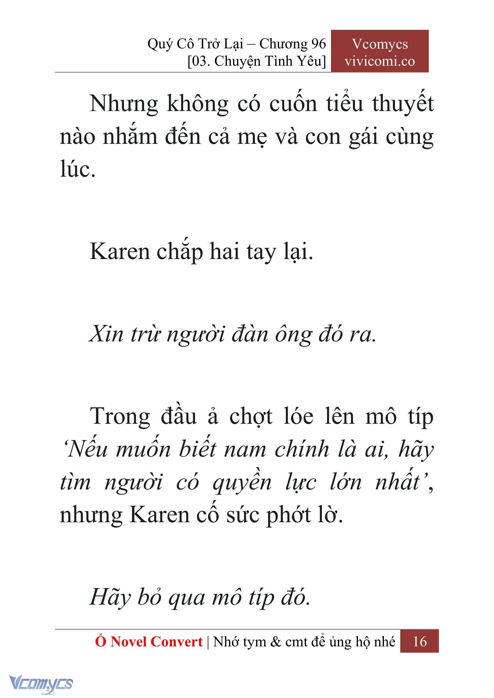 [Novel] Quý Cô Trở Lại Chapter  96 - 18
