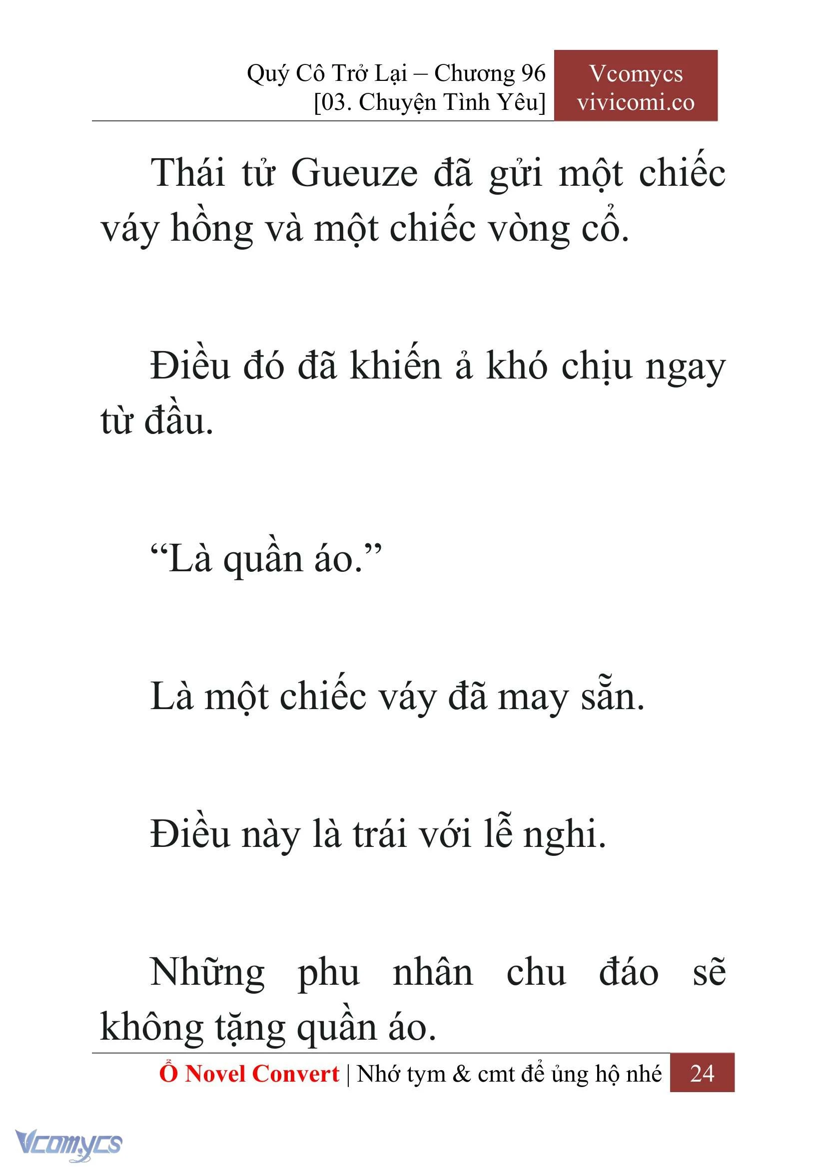 [Novel] Quý Cô Trở Lại Chapter  96 - 26