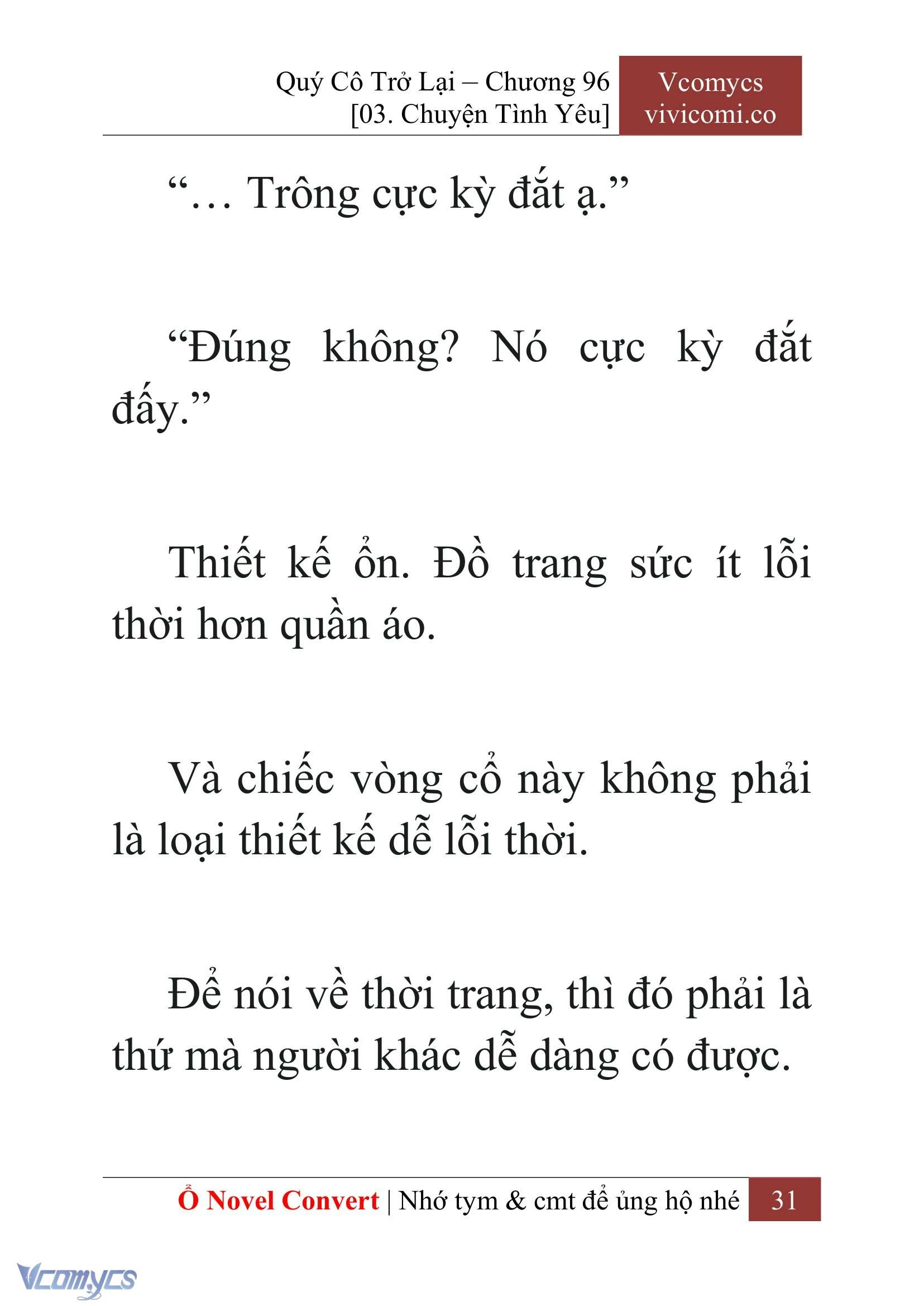 [Novel] Quý Cô Trở Lại Chapter  96 - 33