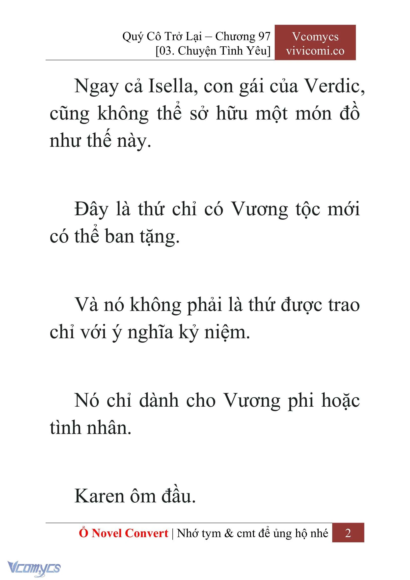[Novel] Quý Cô Trở Lại Chapter  97 - 4