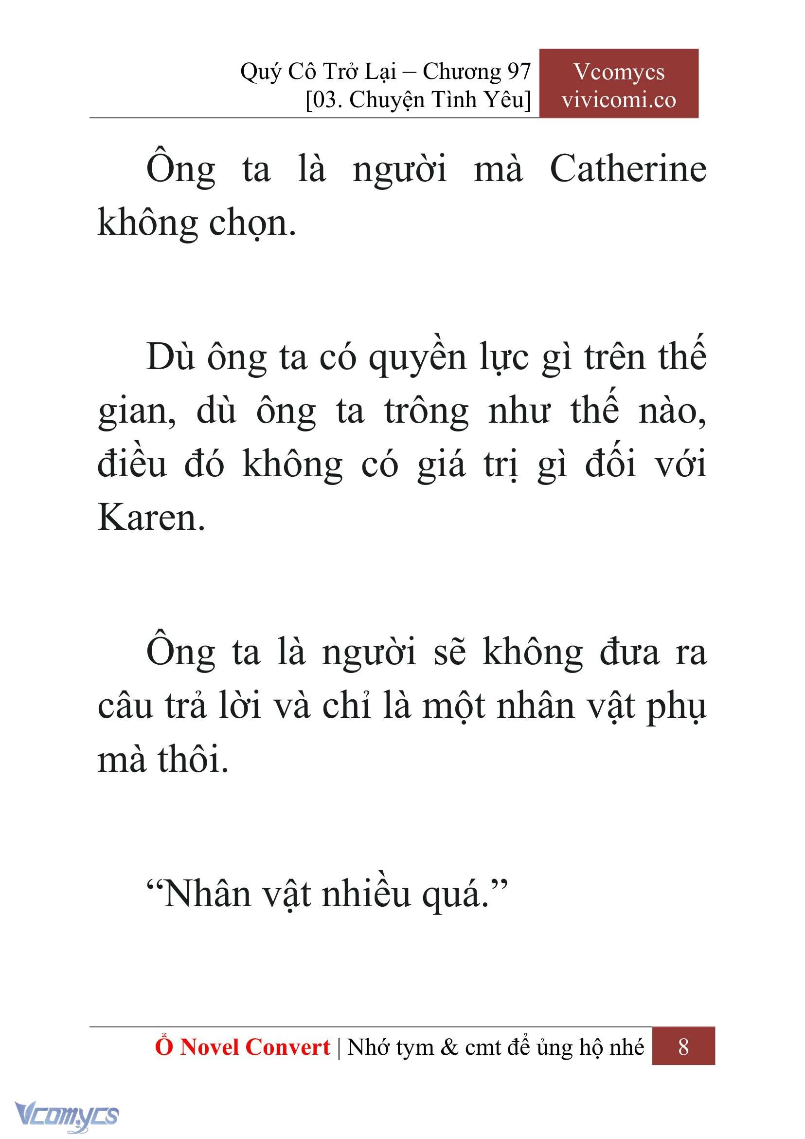 [Novel] Quý Cô Trở Lại Chapter  97 - 10