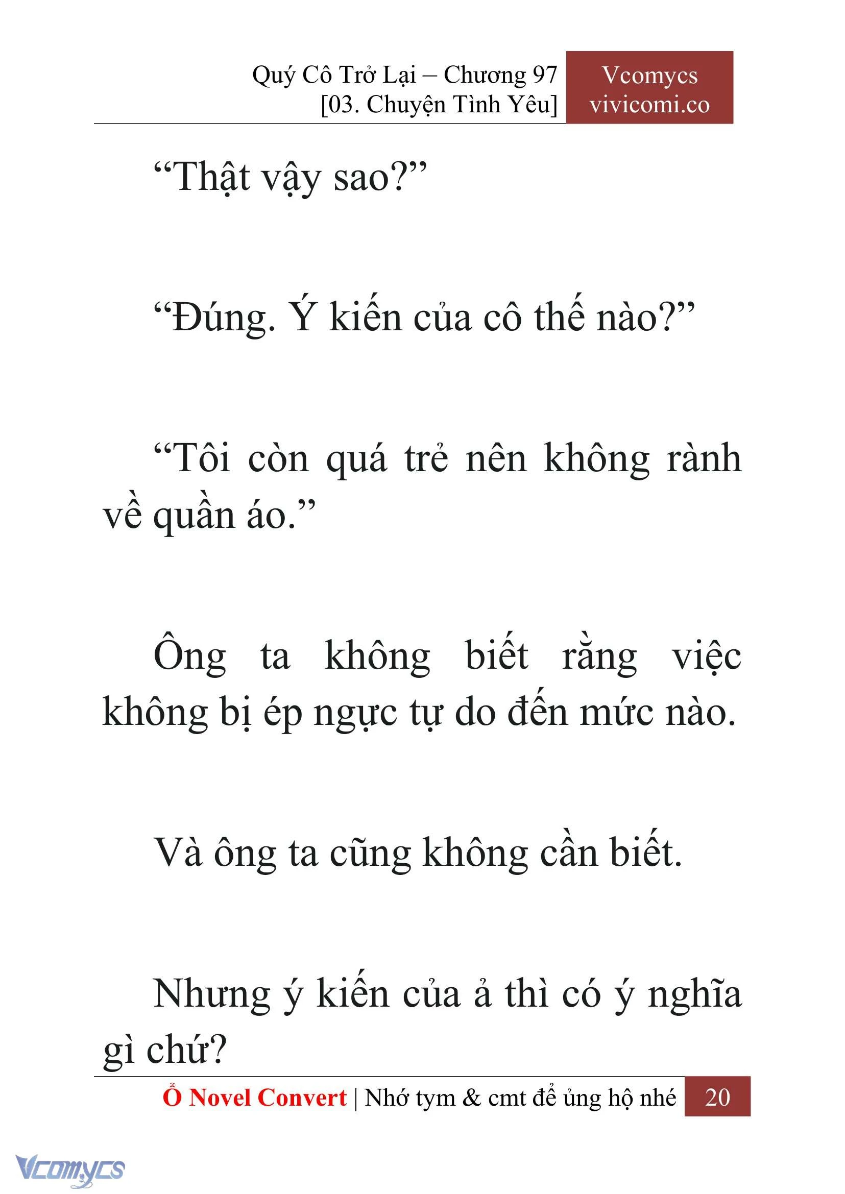 [Novel] Quý Cô Trở Lại Chapter  97 - 22