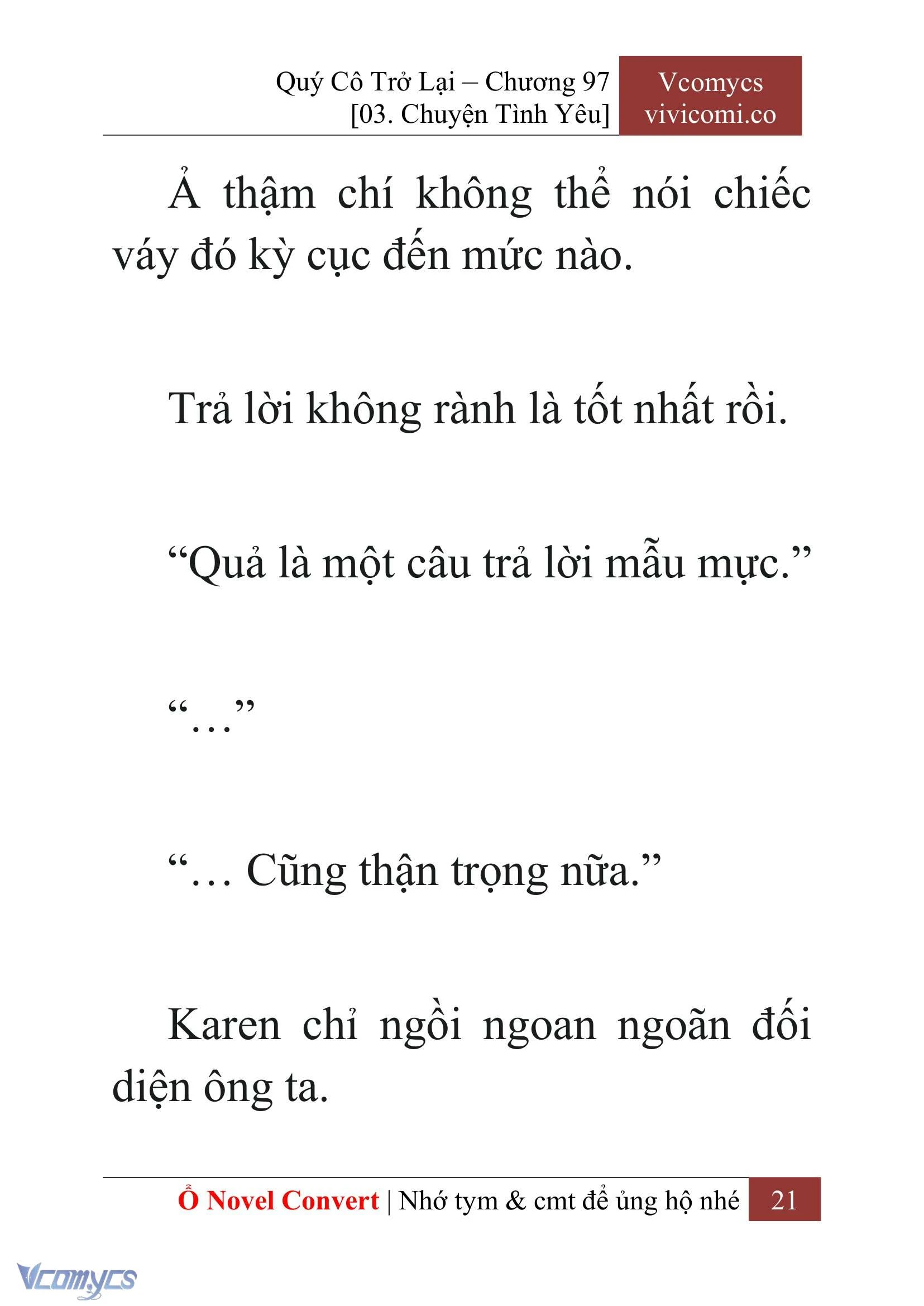 [Novel] Quý Cô Trở Lại Chapter  97 - 23