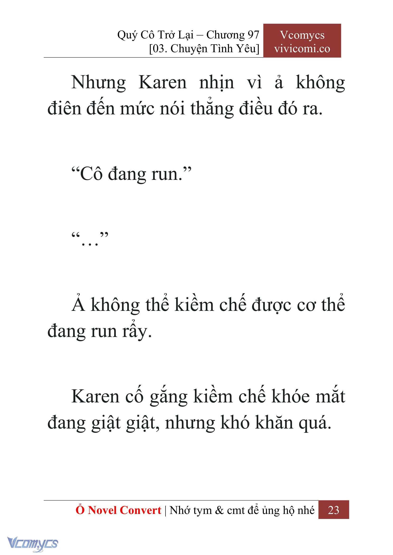 [Novel] Quý Cô Trở Lại Chapter  97 - 25