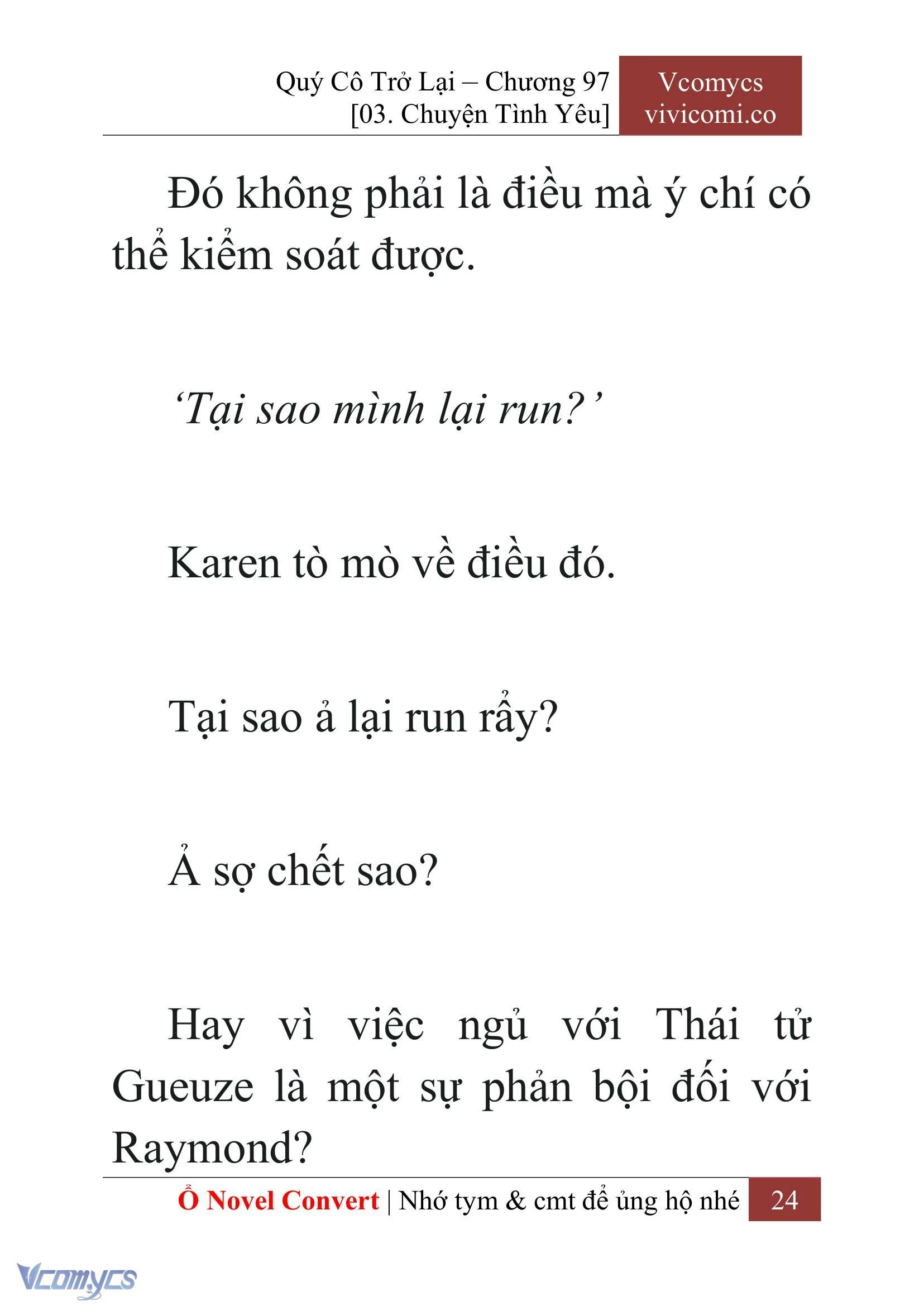 [Novel] Quý Cô Trở Lại Chapter  97 - 26