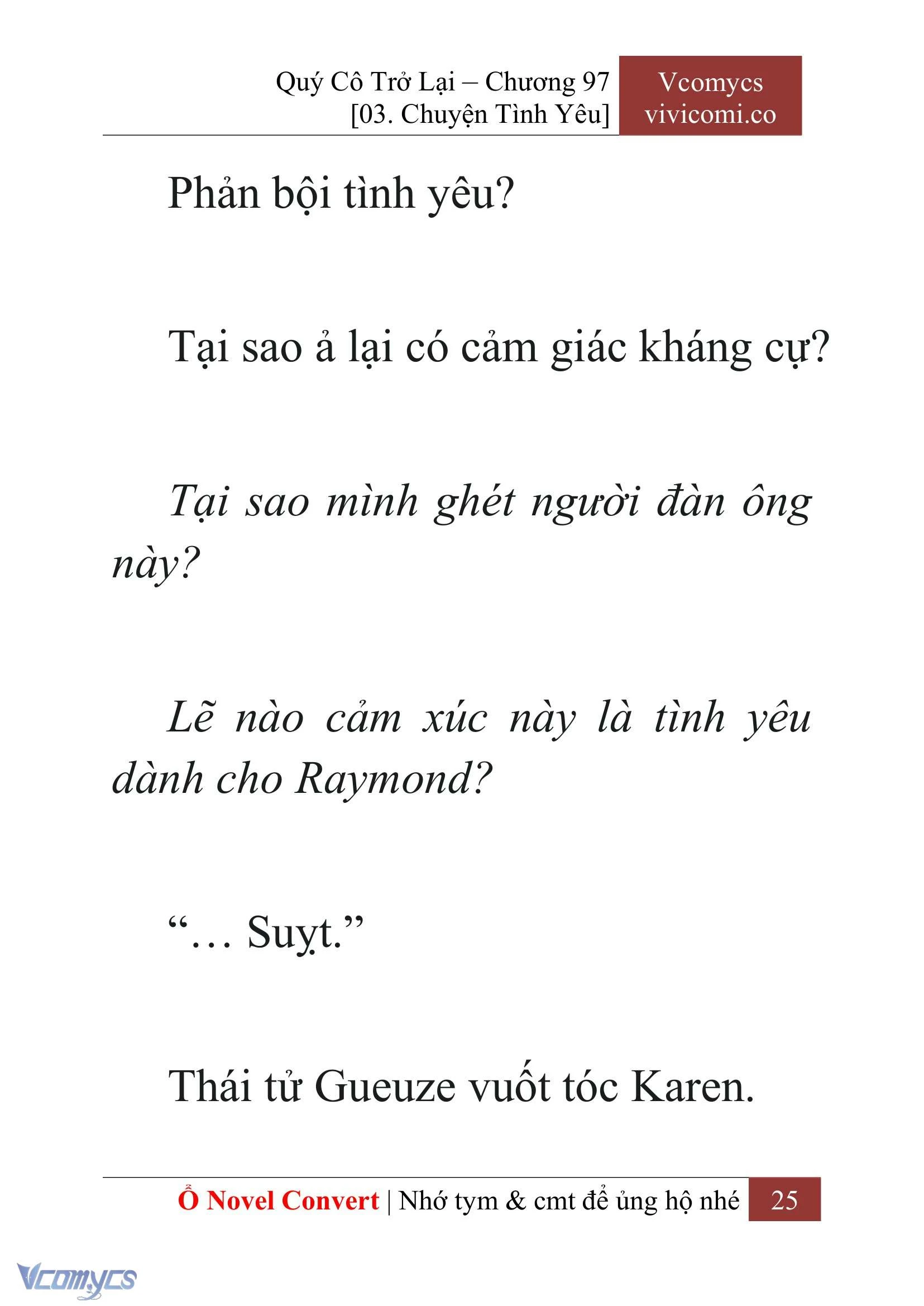 [Novel] Quý Cô Trở Lại Chapter  97 - 27