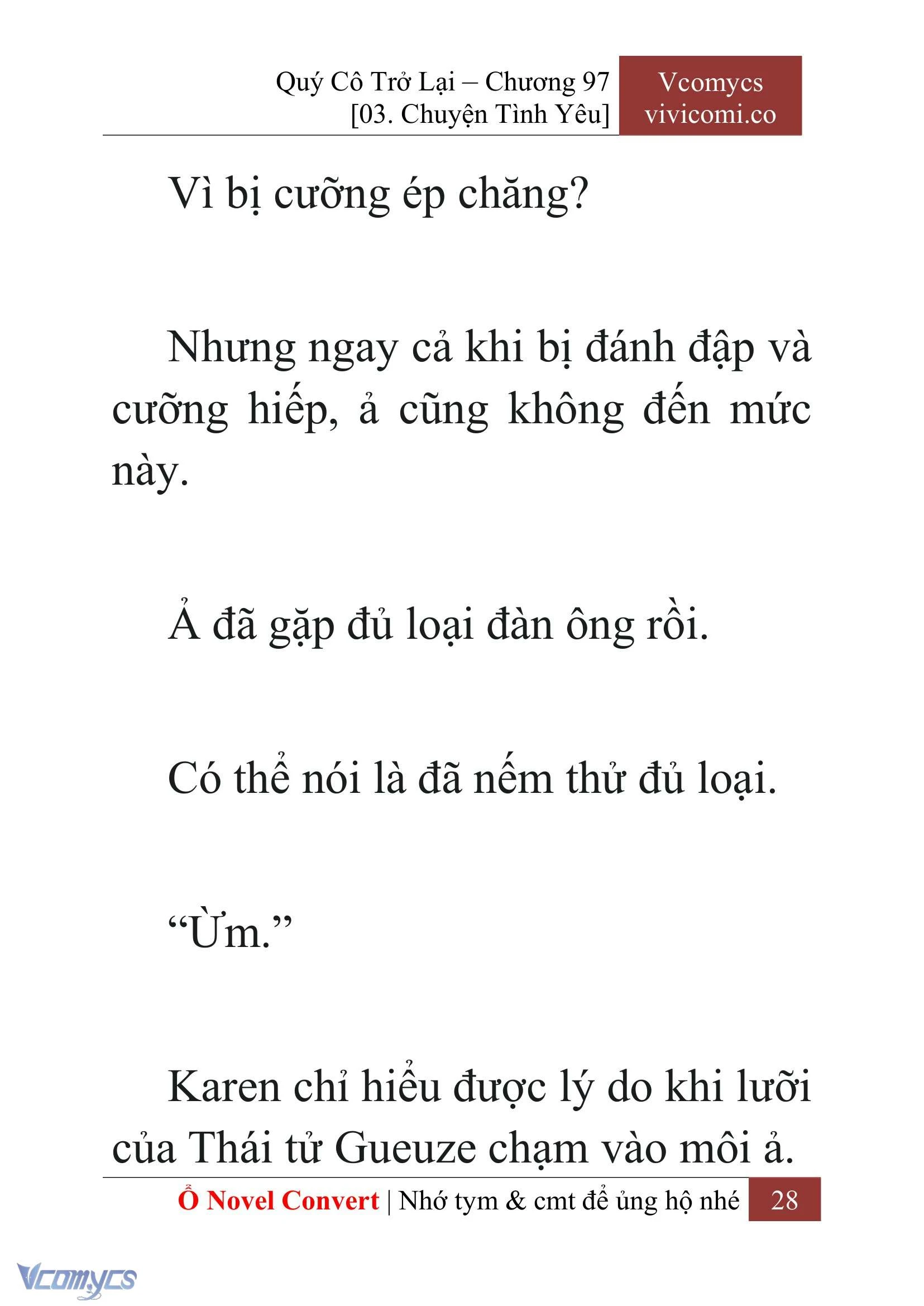 [Novel] Quý Cô Trở Lại Chapter  97 - 30